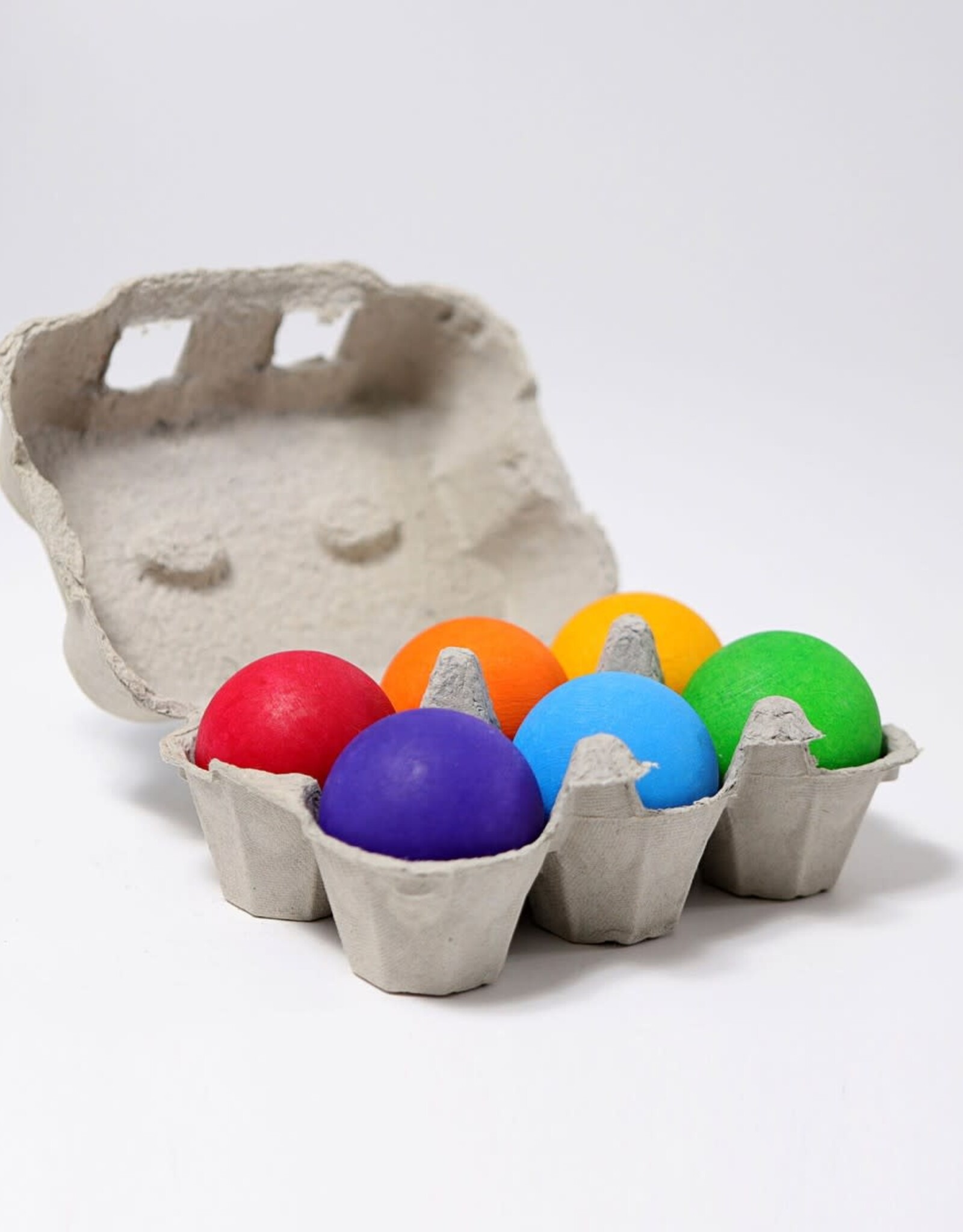 Grimm's Set houten ballen regenboog