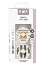 BIBS Fopspeen set BIBS Studio Colour Pin Ivory / Steel blue