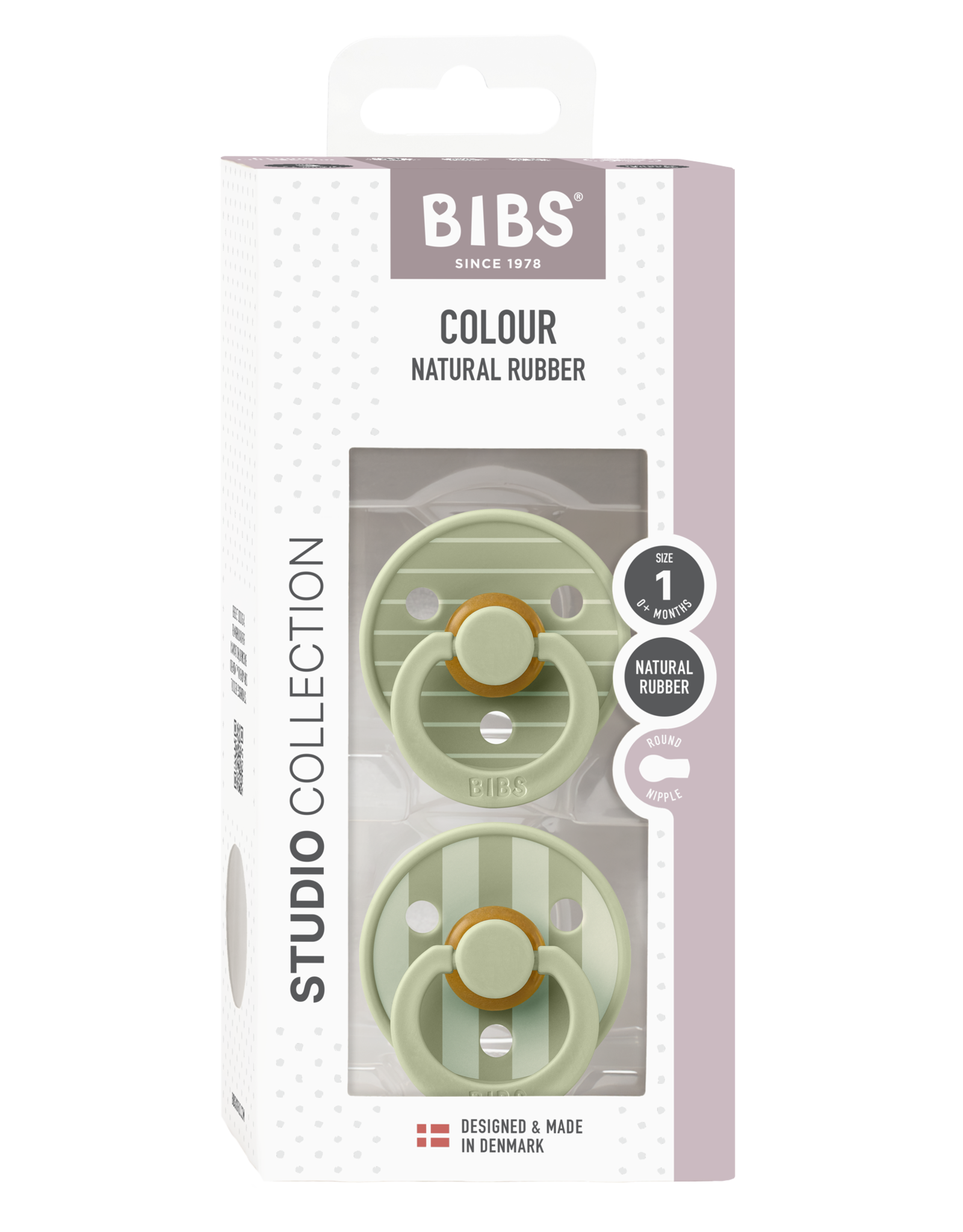 BIBS Fopspeen set BIBS Studio Colour Pin Sage