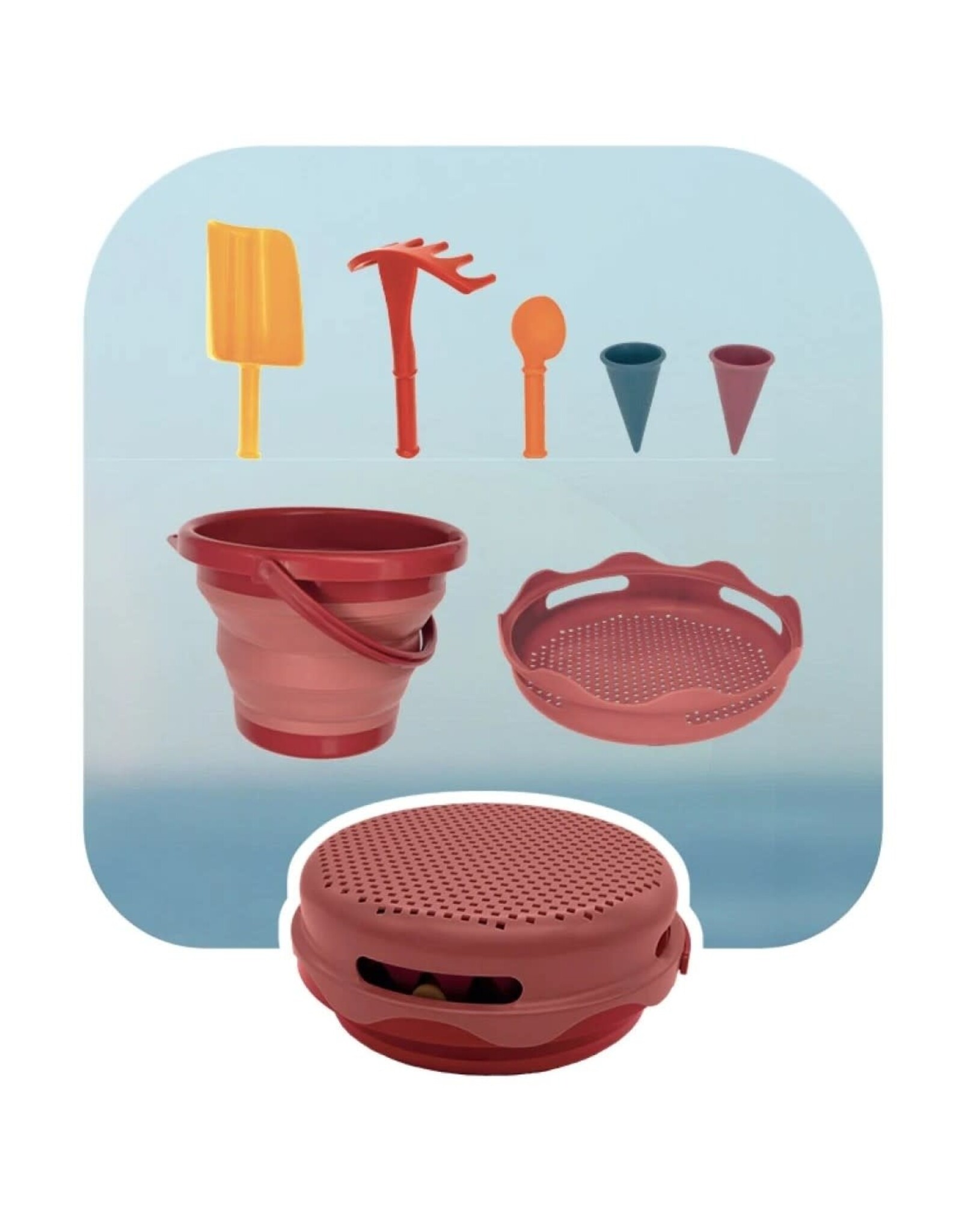 Compactoys Zandspeelgoed set 7in1 rood
