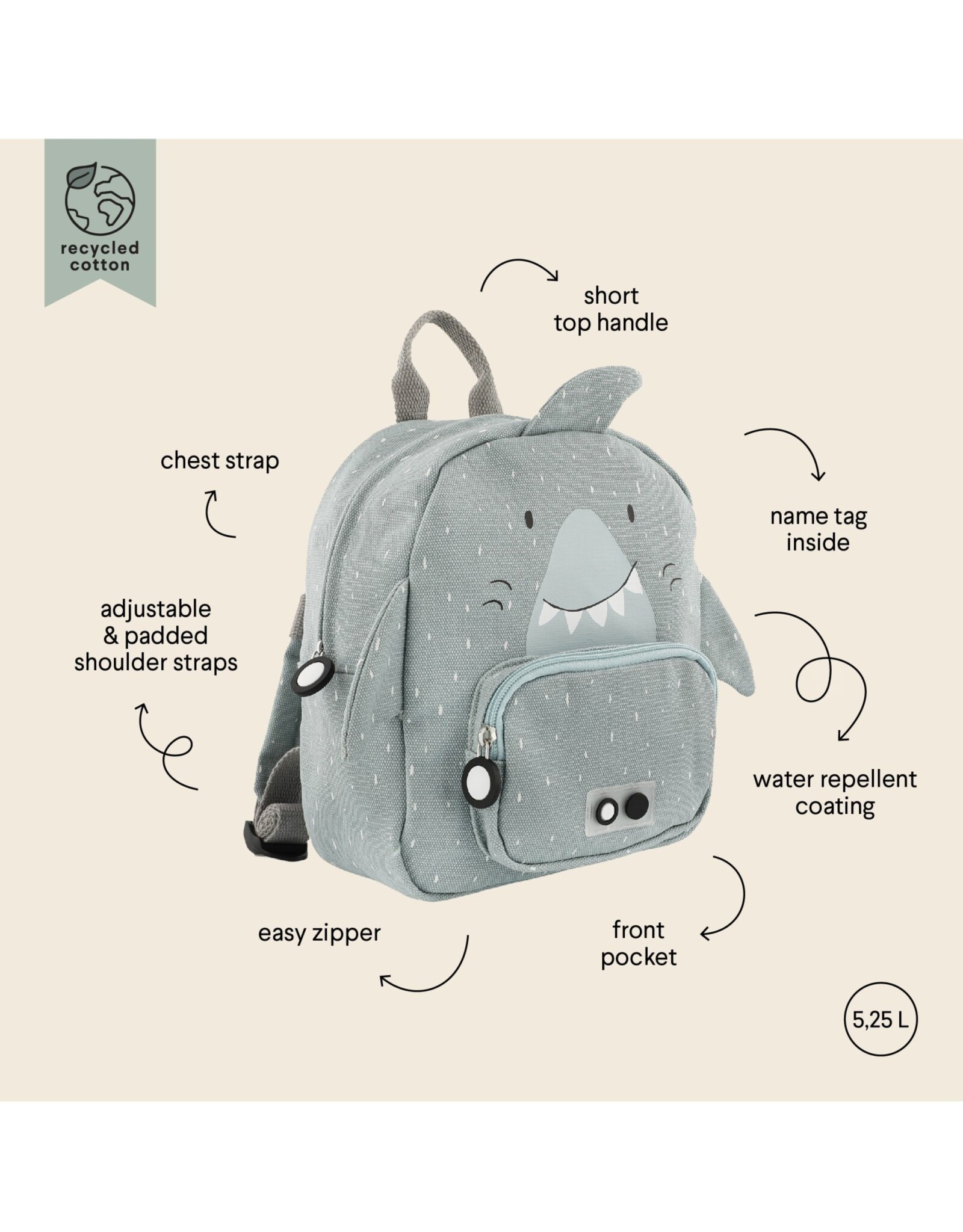 Trixie Rugzak Mr. Shark M