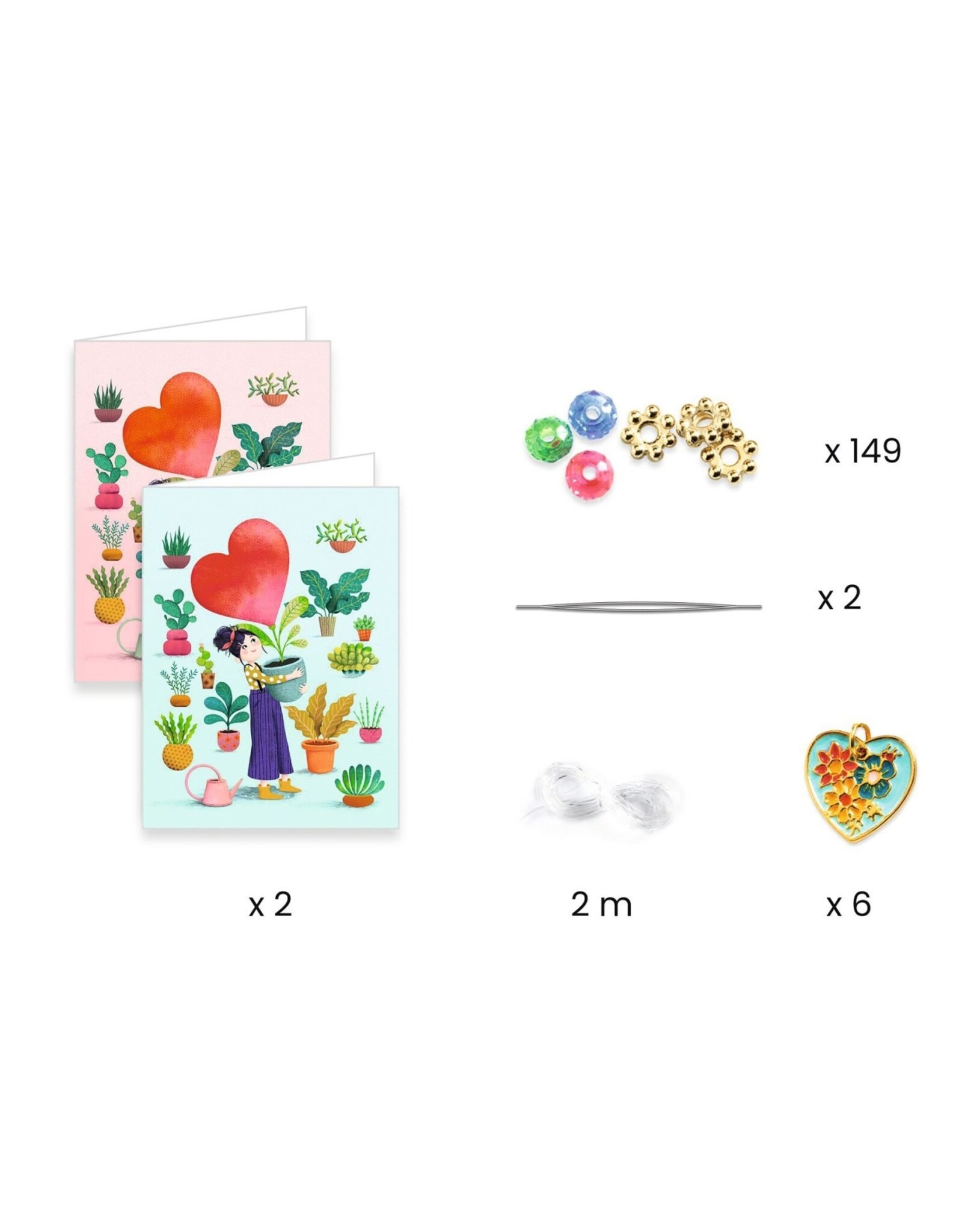 Djeco BFF sieraden maken Hartjes rijgen