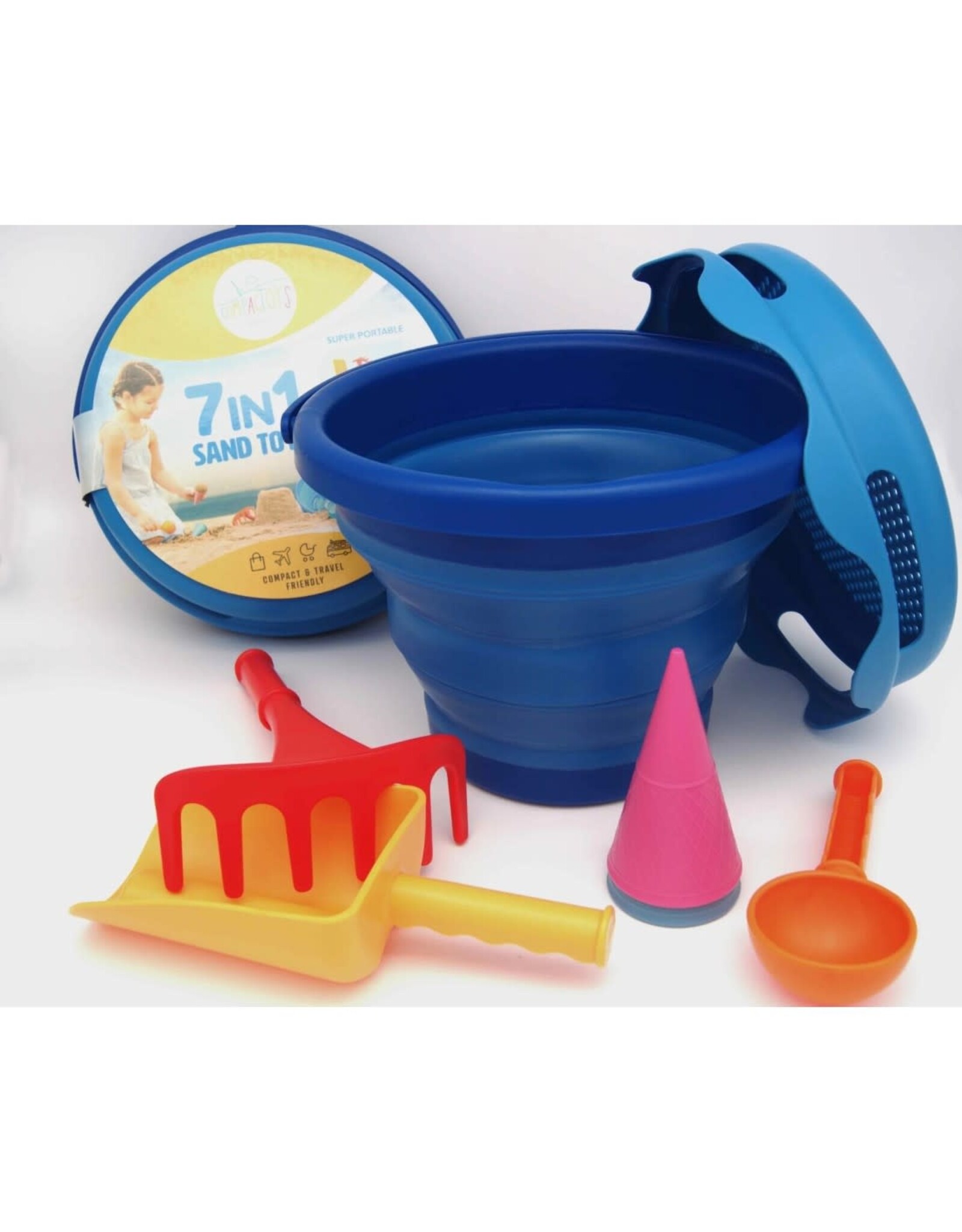 Compactoys Zandspeelgoed set 7in1 blauw