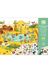 Djeco Afwrijfplaatjes Savanne, woestijn en Noordpool,wat een feest!