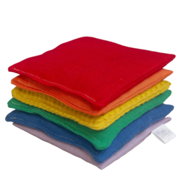 Little Botanic Label Sensorische pittenzakjes set - Regenboog