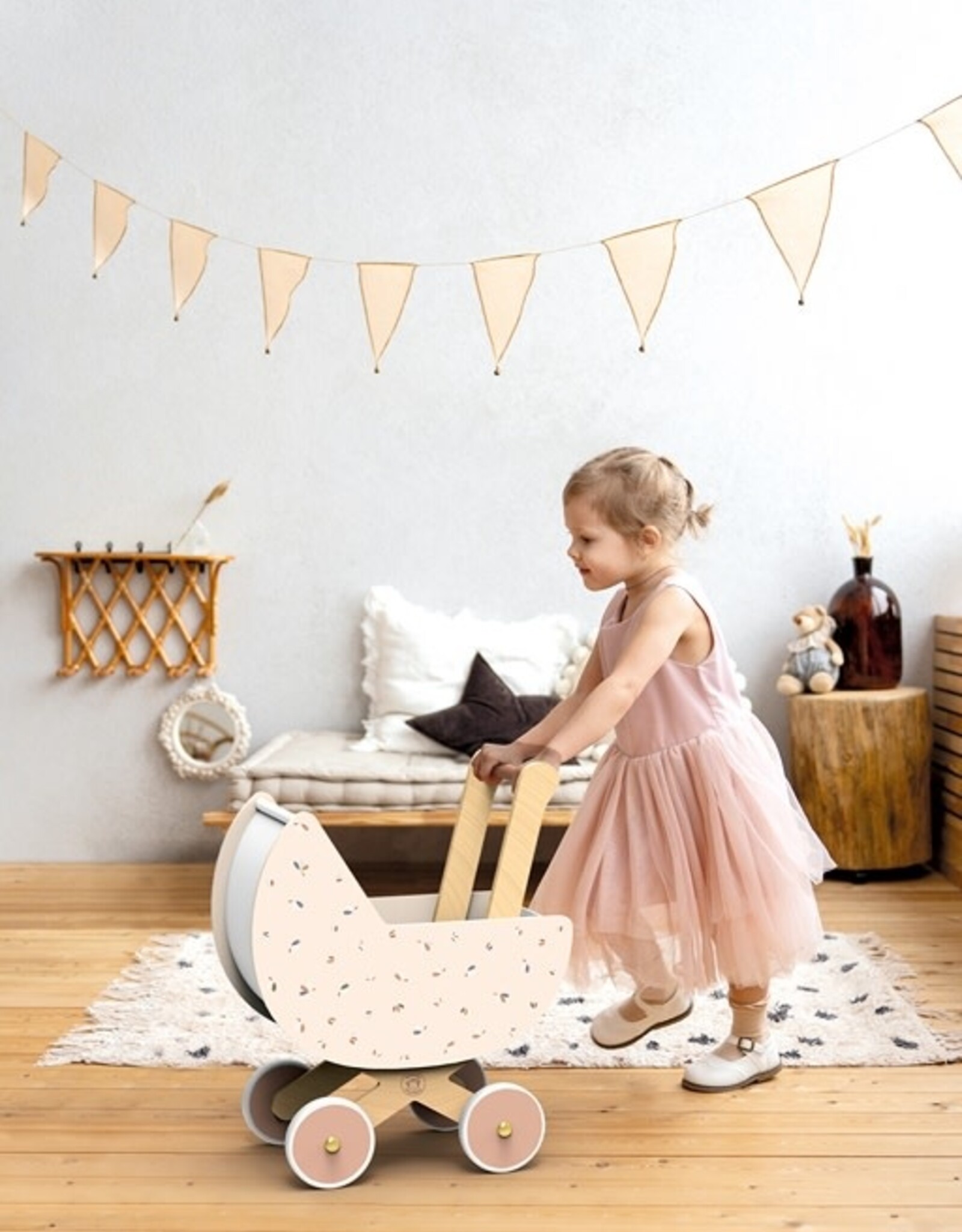 Speedy Monkey Poppenwagen Flowers