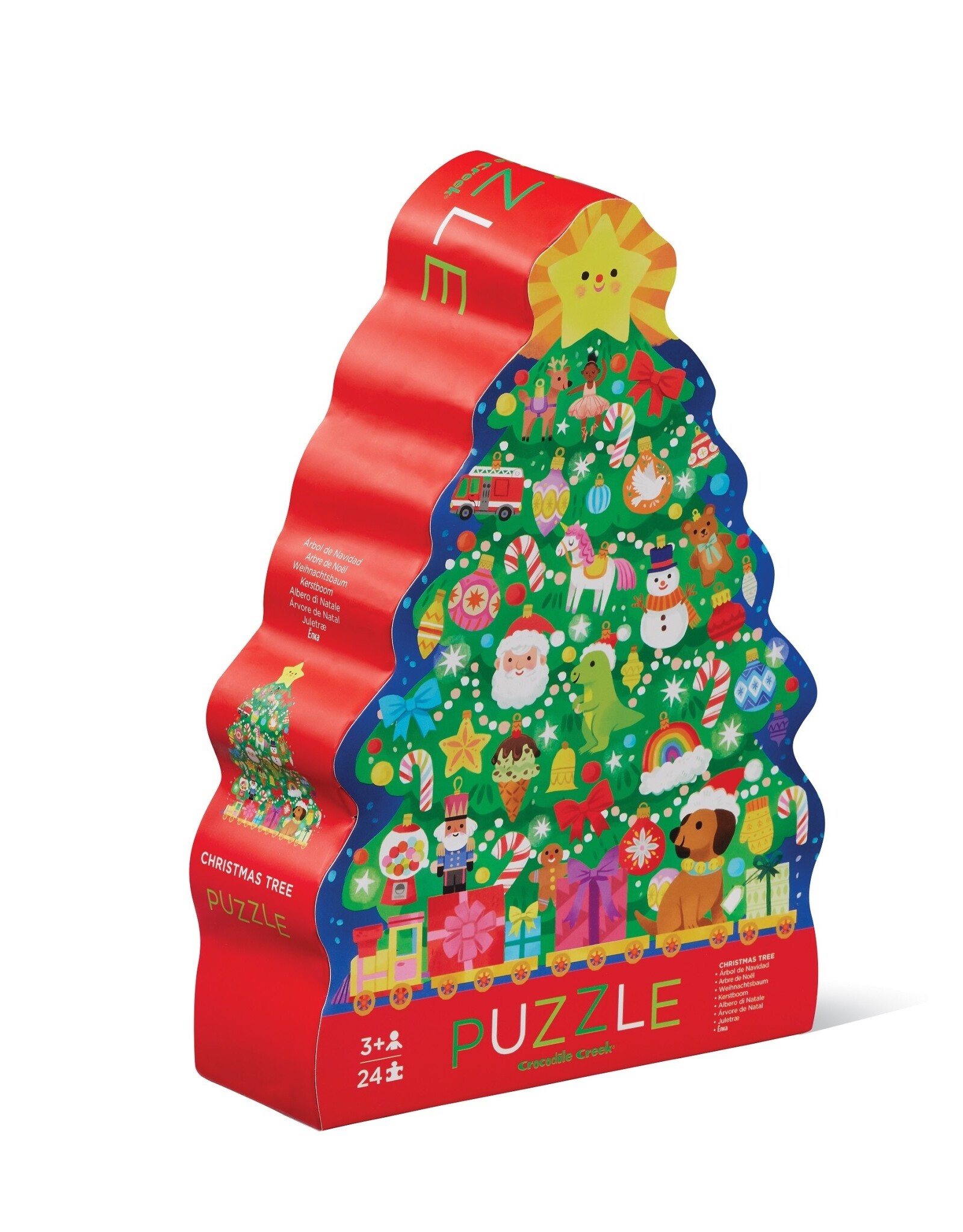 Crocodile Creek Silhouetpuzzel Christmas Tree 24st.