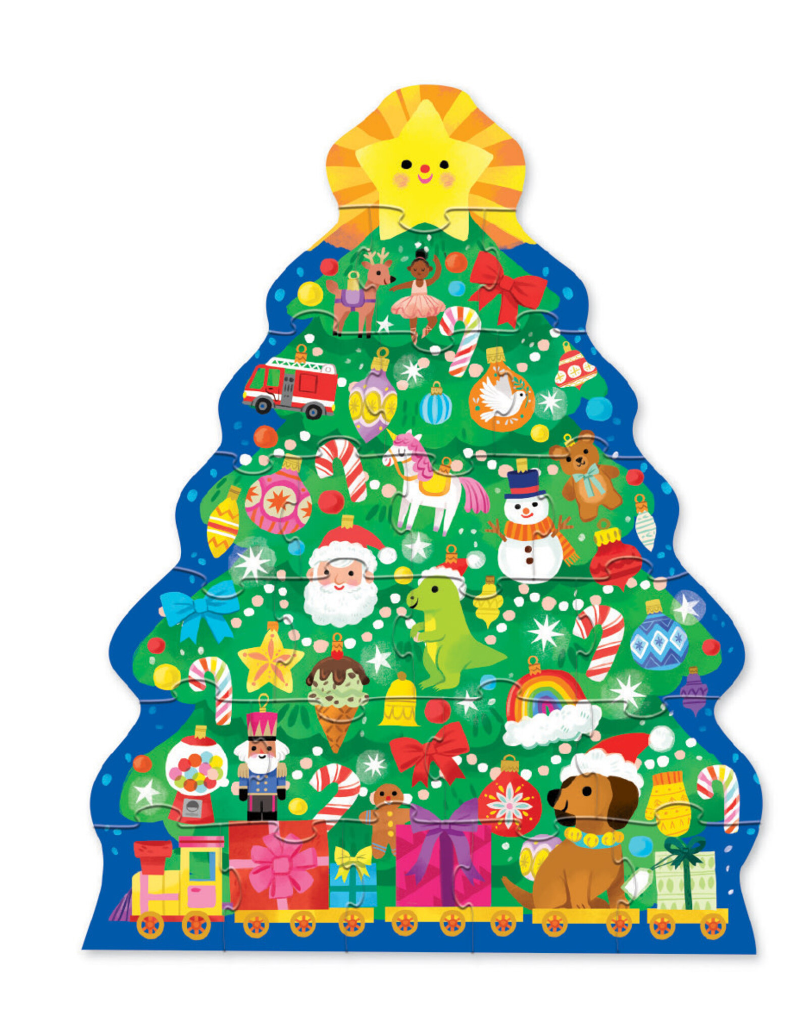 Crocodile Creek Silhouetpuzzel Christmas Tree 24st.