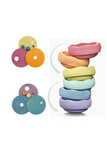 Grimm's GRIMM’S x Stapelstein® Rolling Discs Warm Pastel