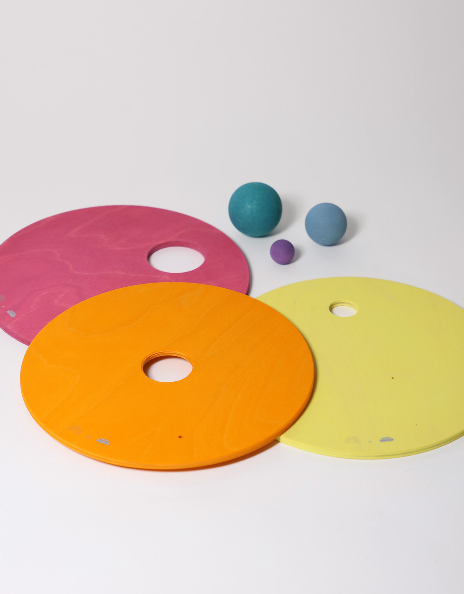 Grimm's GRIMM’S x Stapelstein® Rolling Discs Warm Pastel