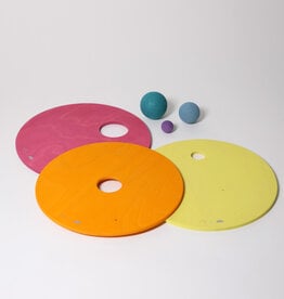 Grimm's GRIMM’S x Stapelstein® Rolling Discs Warm Pastel