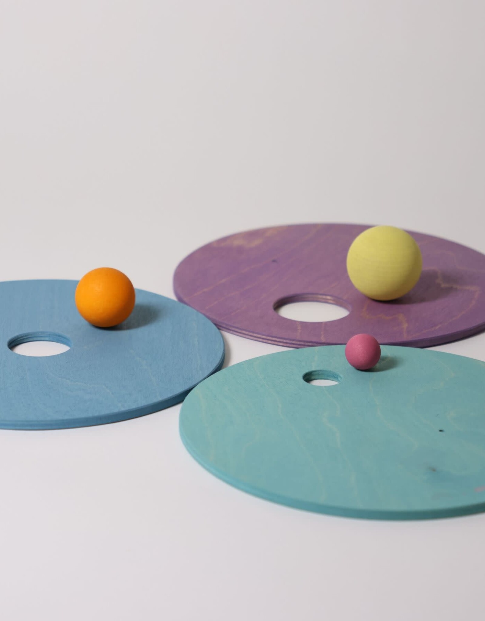 Grimm's GRIMM’S x Stapelstein® Rolling Discs Cool Pastel