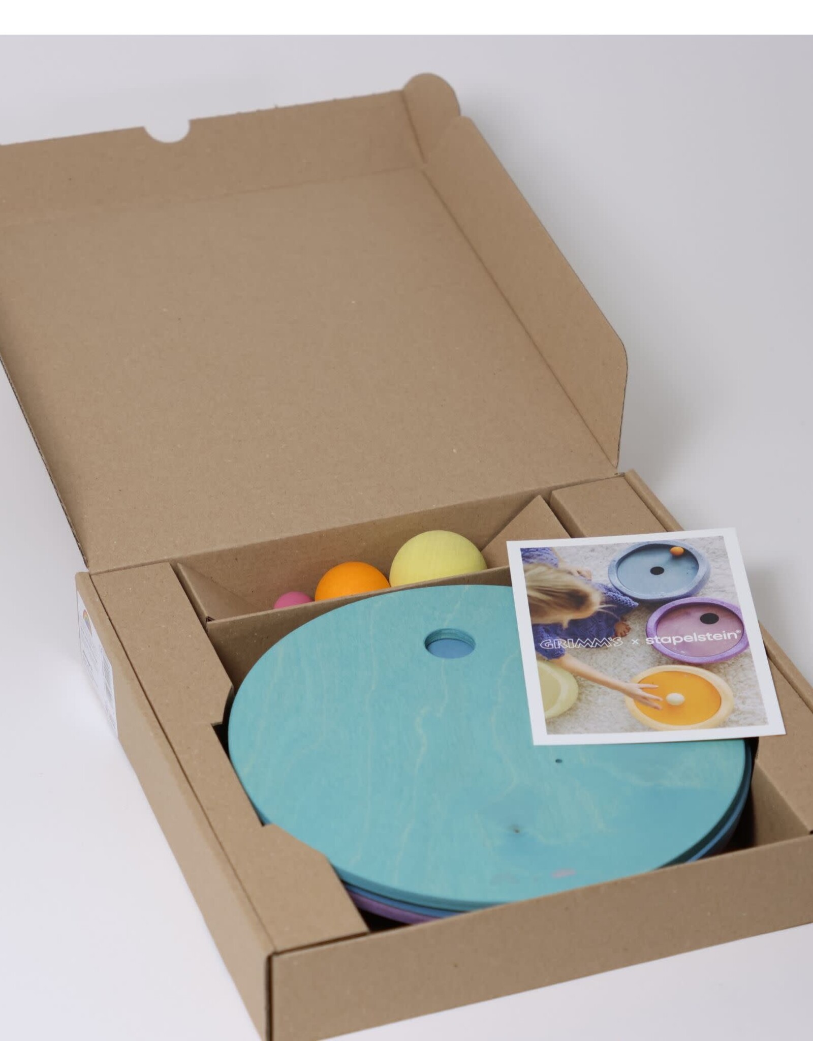 Grimm's GRIMM’S x Stapelstein® Rolling Discs Cool Pastel