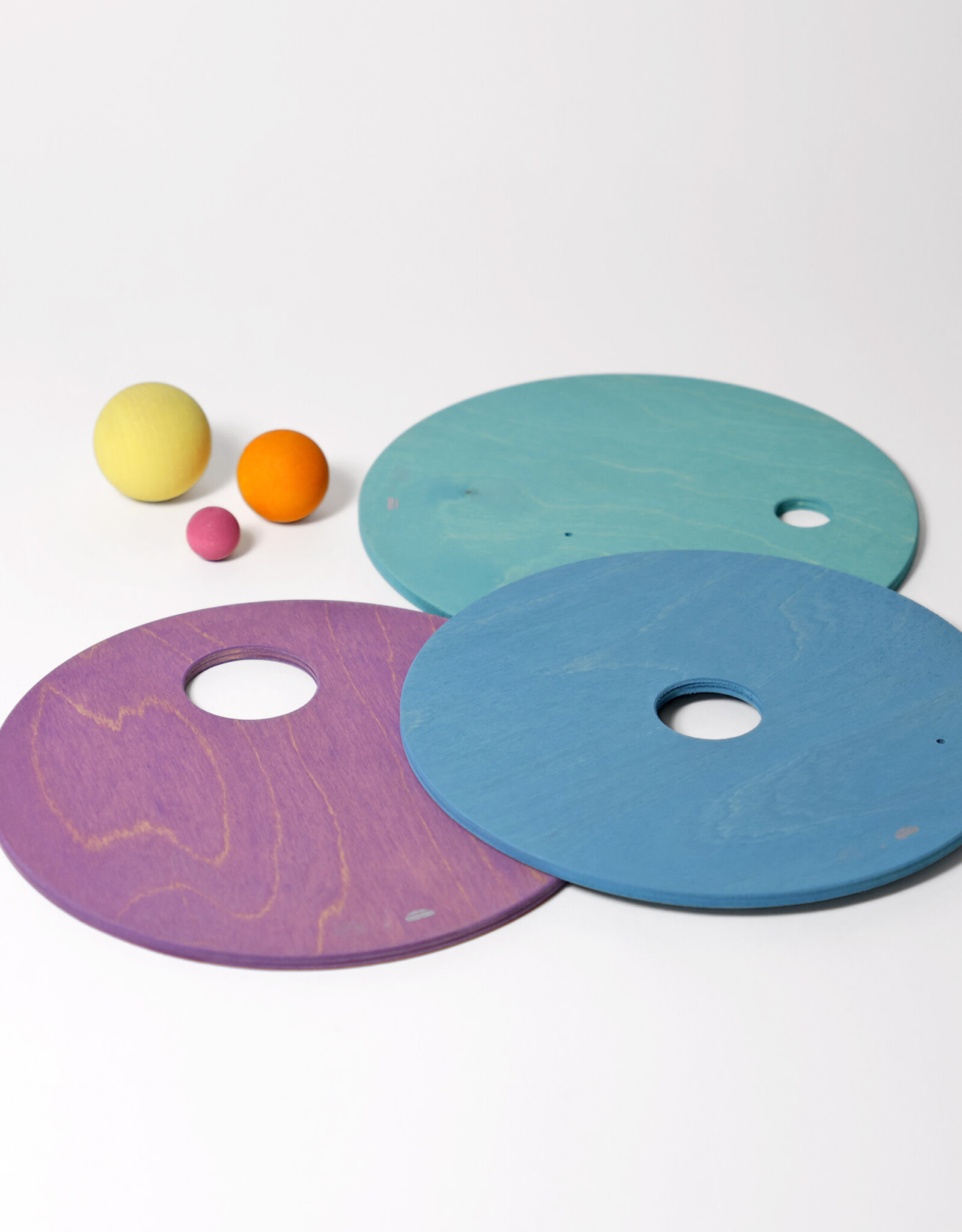 Grimm's GRIMM’S x Stapelstein® Rolling Discs Cool Pastel