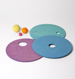 Grimm's GRIMM’S x Stapelstein® Rolling Discs Cool Pastel