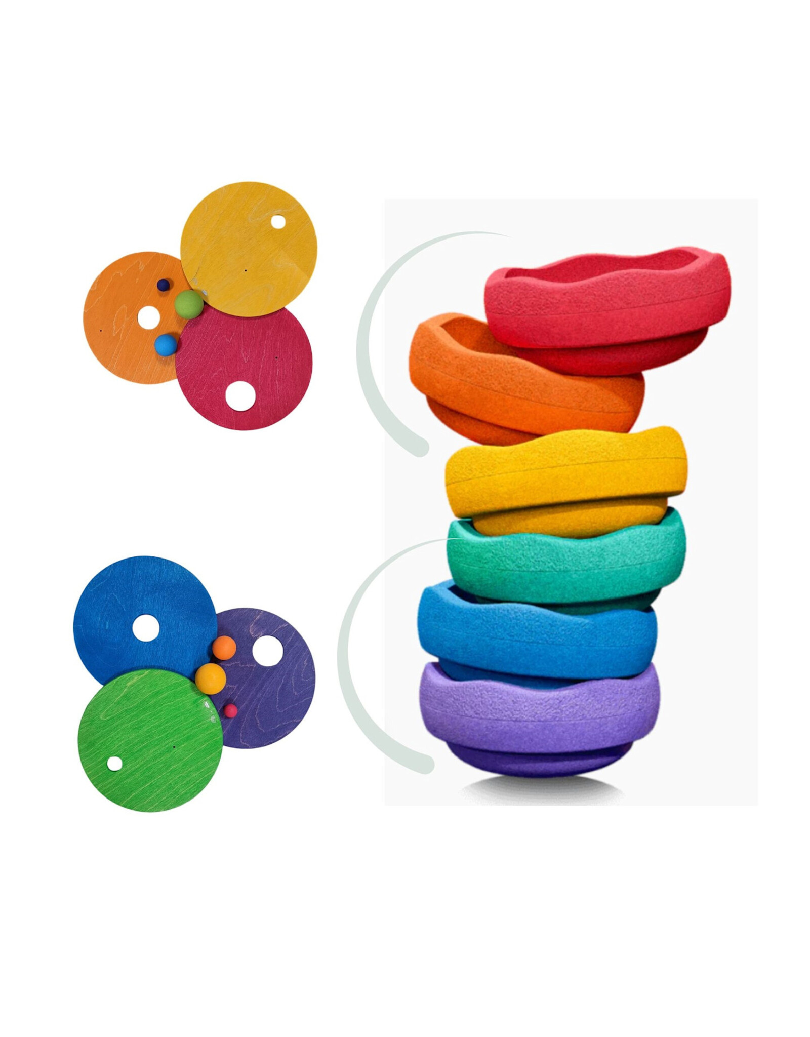 Grimm's GRIMM’S x Stapelstein® Rolling Discs Cool Classic