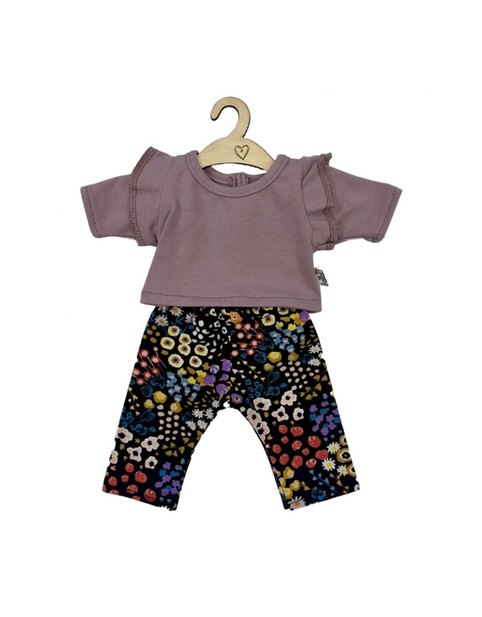 Hollie Broek en shirt lavender flowers