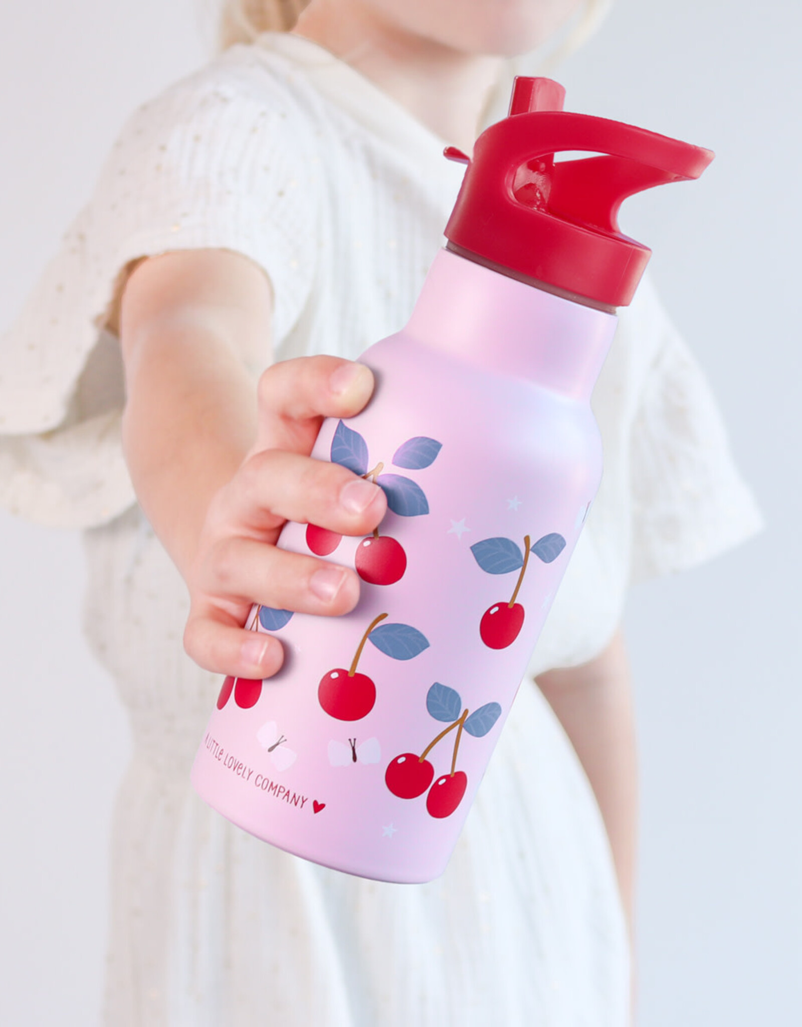 A Little Lovely Company Drinkfles RVS Cherries