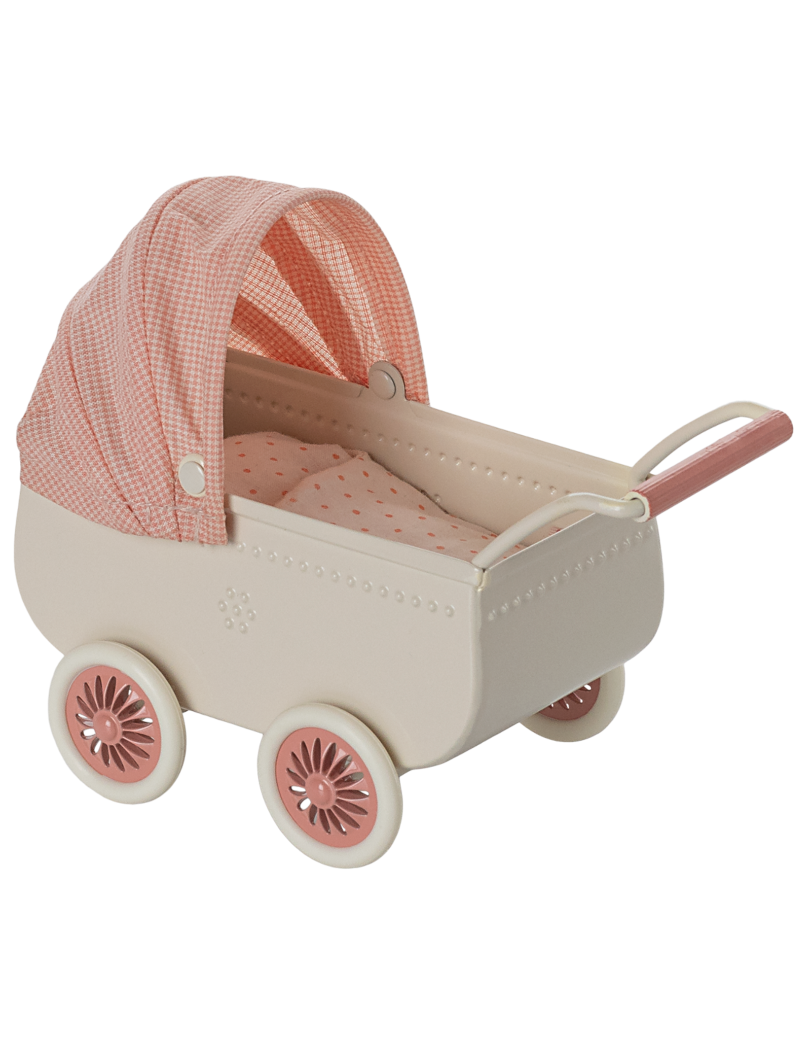 Maileg Kinderwagen Muis koraal