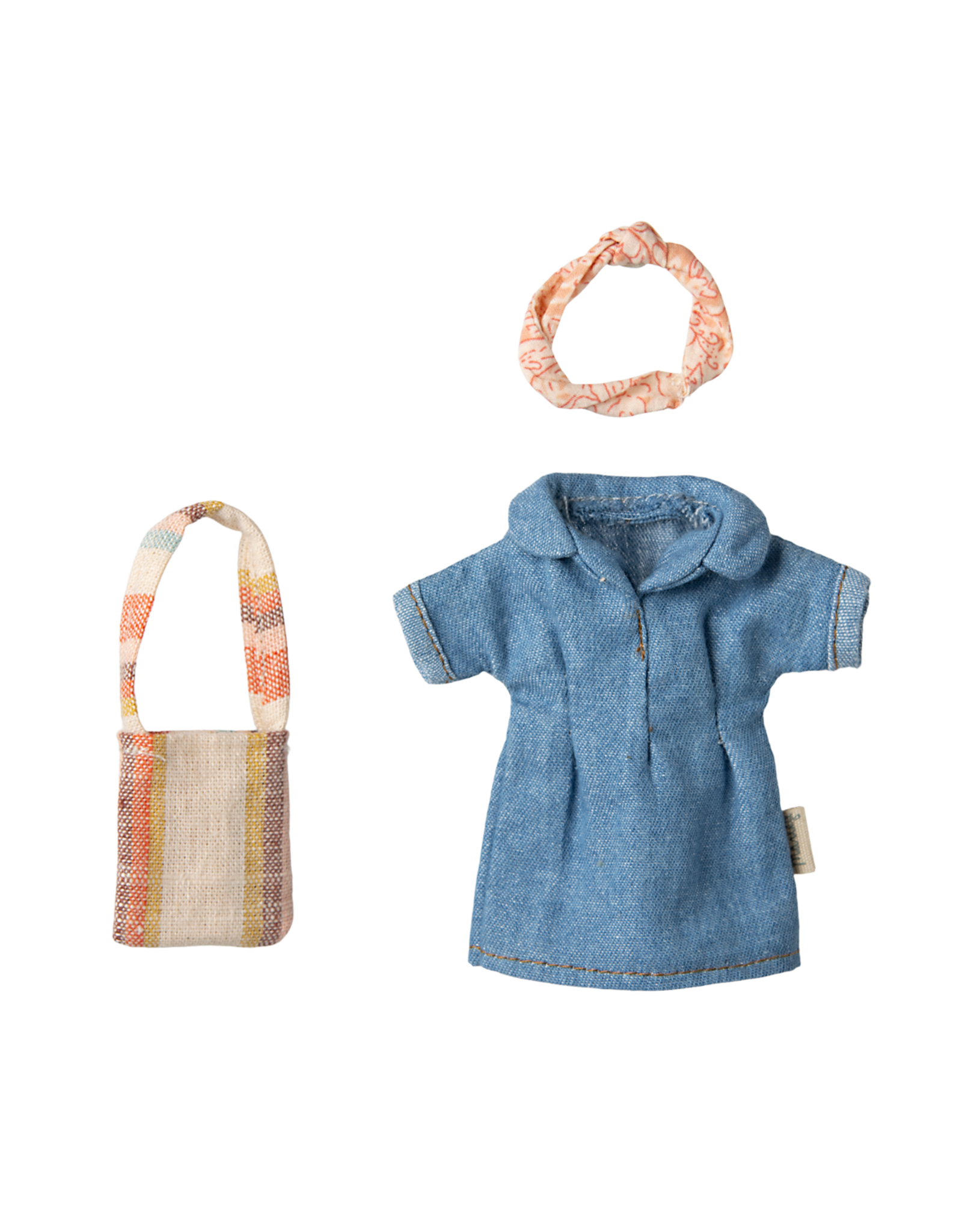 Maileg Kledingsetje Jeansjurk en tas Mama Muis