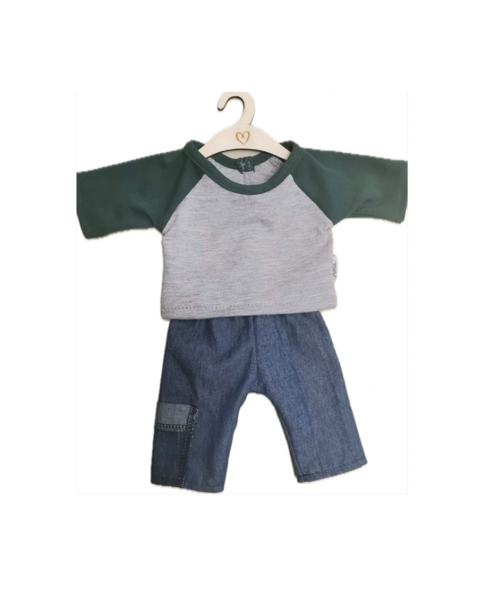 Hollie Broek en shirt grijs/groen