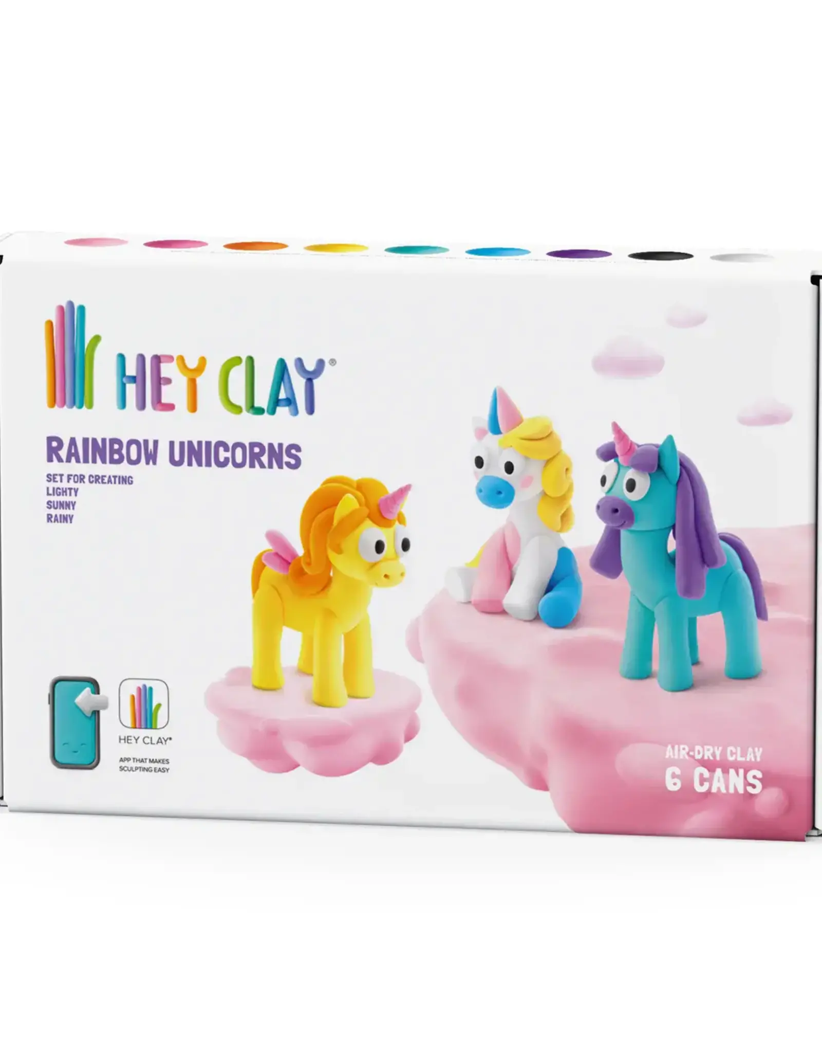 HeyClay Kleiset Rainbow Unicorns Sunny, Lighty & Rainy