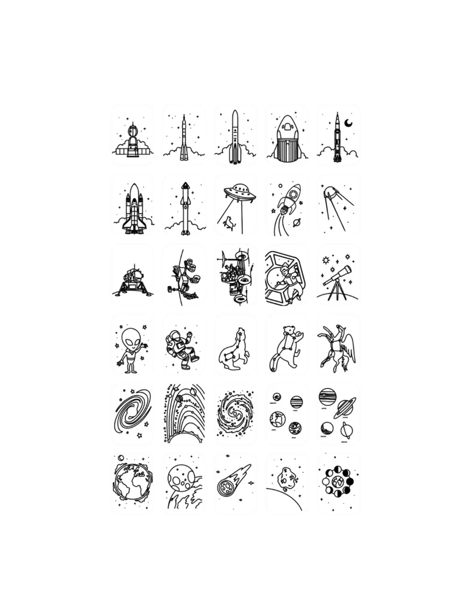 Kidywolf Navulling Kidydraw Mini Dinosaurussen & Sterrenstelsel
