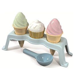 Zandset cupcake en ijs met houder