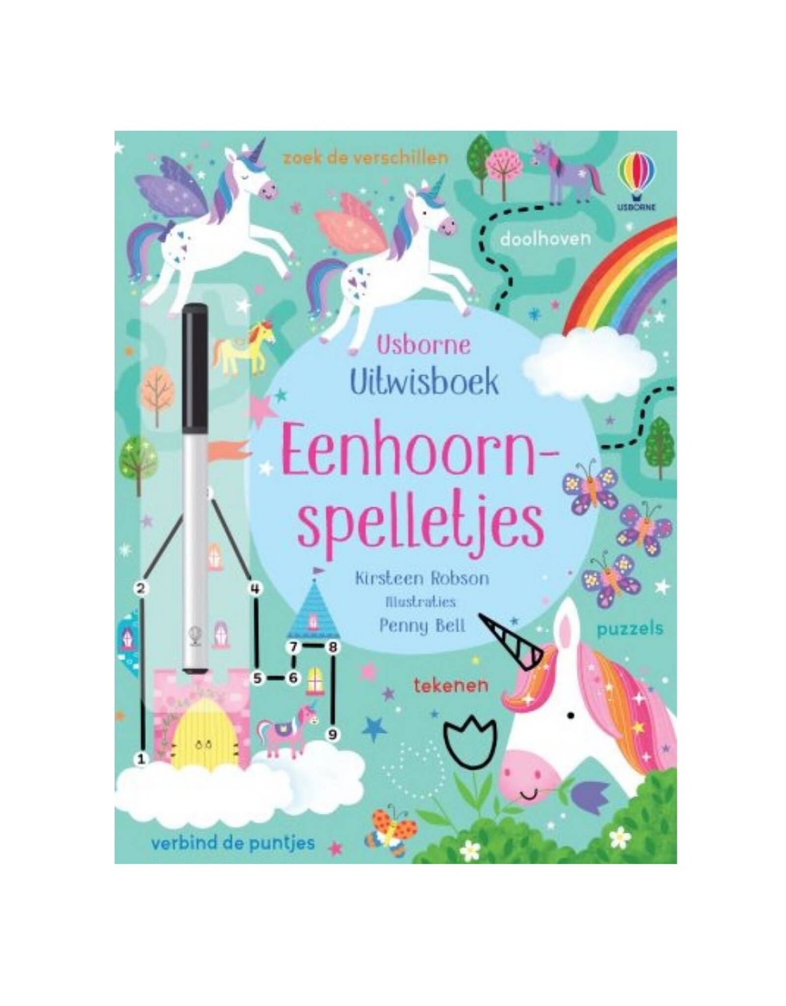 Usborne Uitwisboek Eenhoornspelletjes