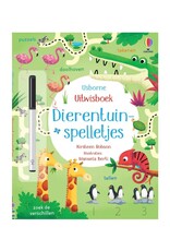 Usborne Uitwisboek Dierentuinspelletjes