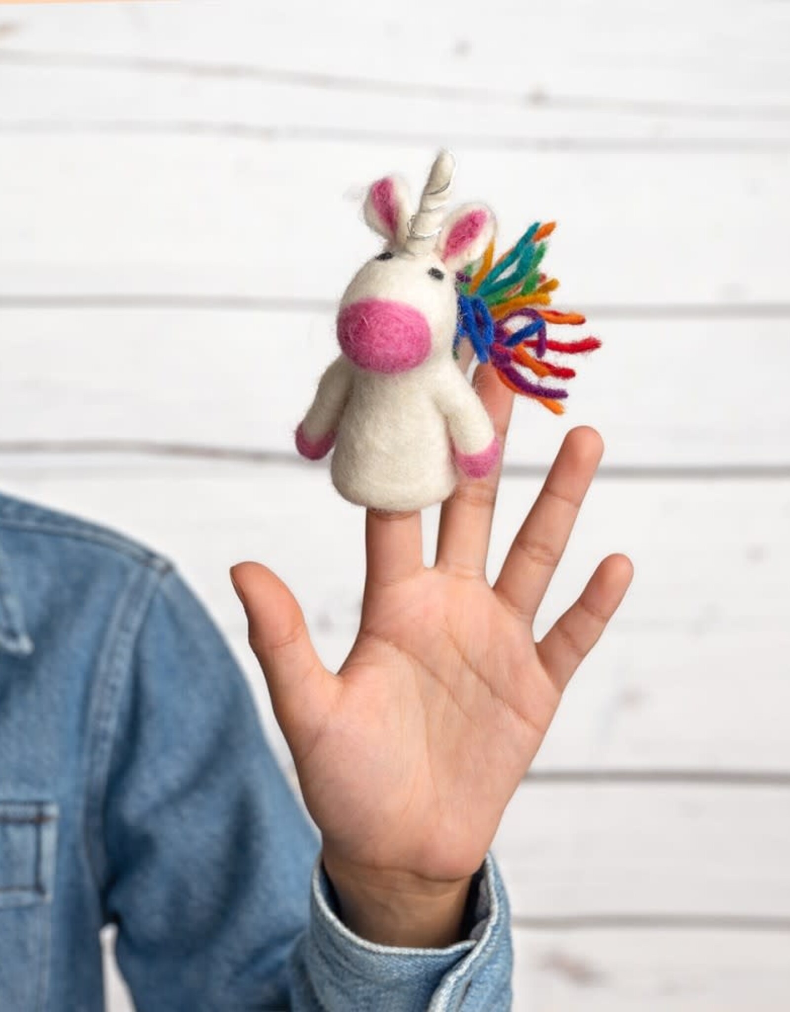 Sjaal met Verhaal Vingerpopje Eenhoorn Multicolor