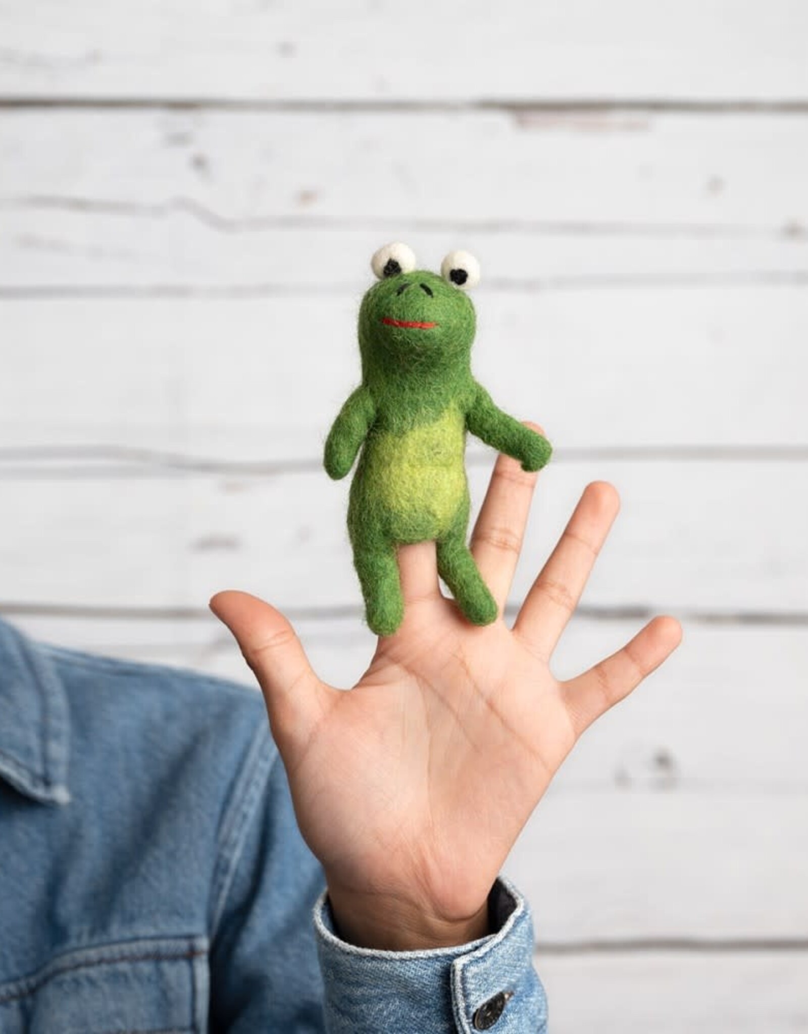 Sjaal met Verhaal Vingerpopje Kikker