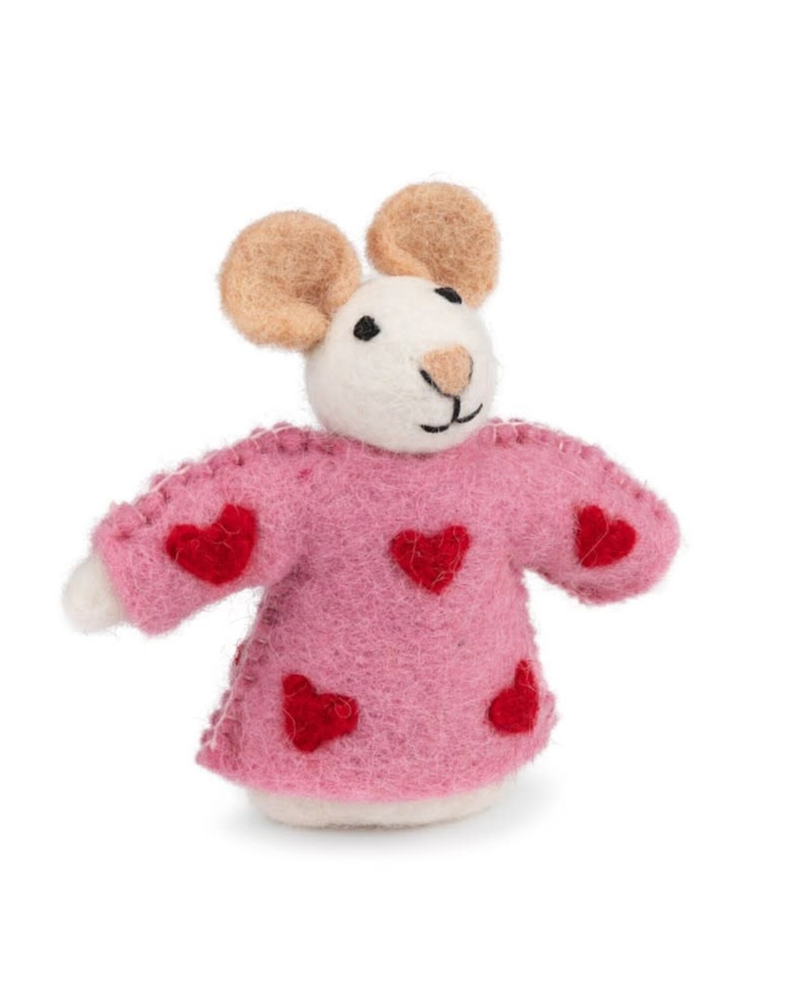 Sjaal met Verhaal Vingerpopje Muis Sweetheart roze