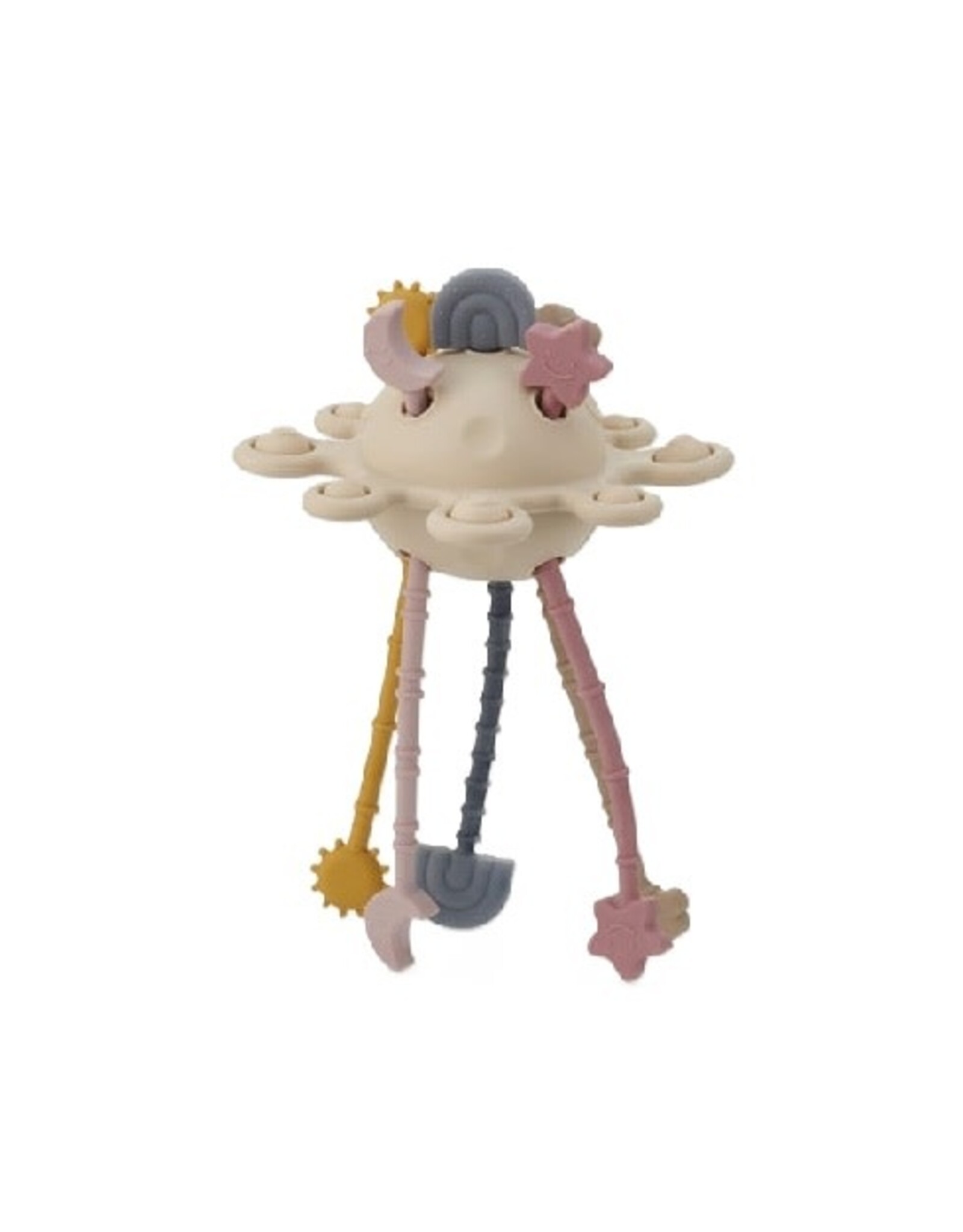 TickiT Trekspeeltje Silisoft Zip Pull Toy Pastel