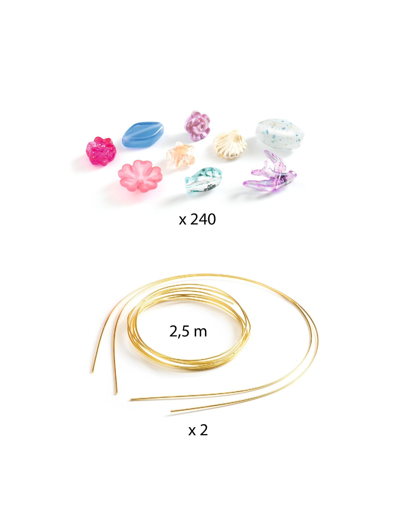 Djeco Kralenset Tiara Duo blauw