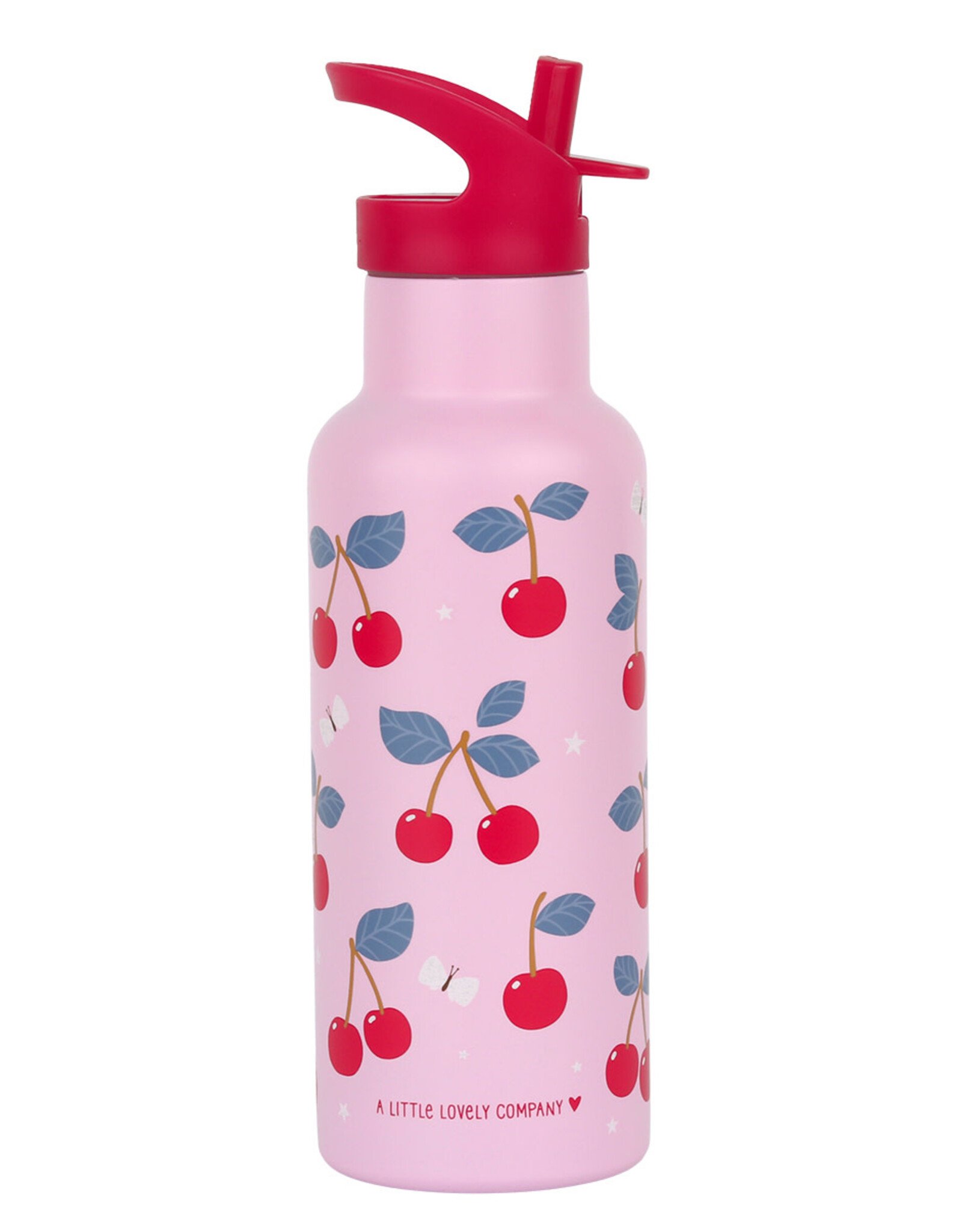 A Little Lovely Company Drinkfles RVS Cherries XL