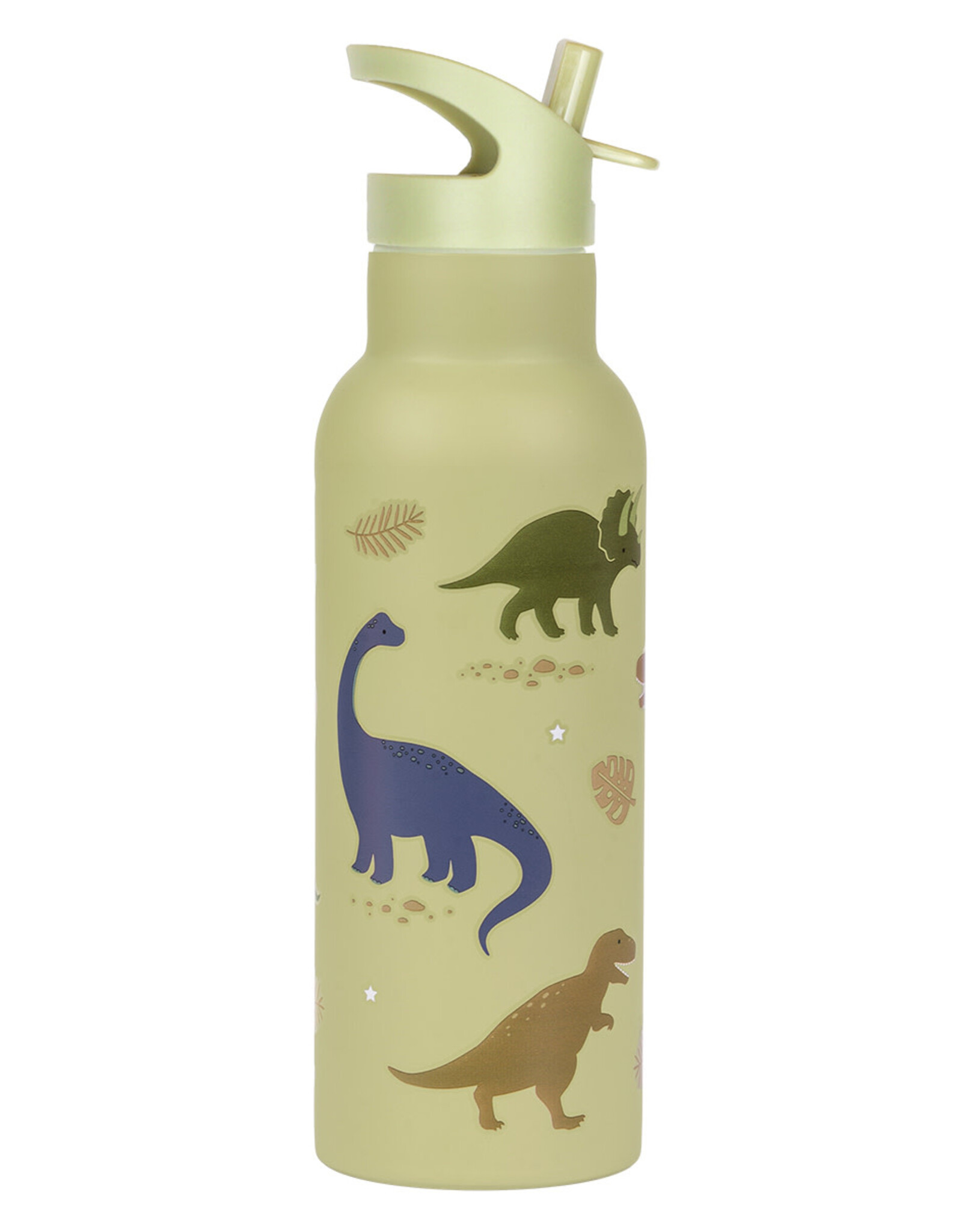 A Little Lovely Company Drinkfles RVS Dinosaurussen XL