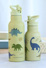 A Little Lovely Company Drinkfles RVS Dinosaurussen XL