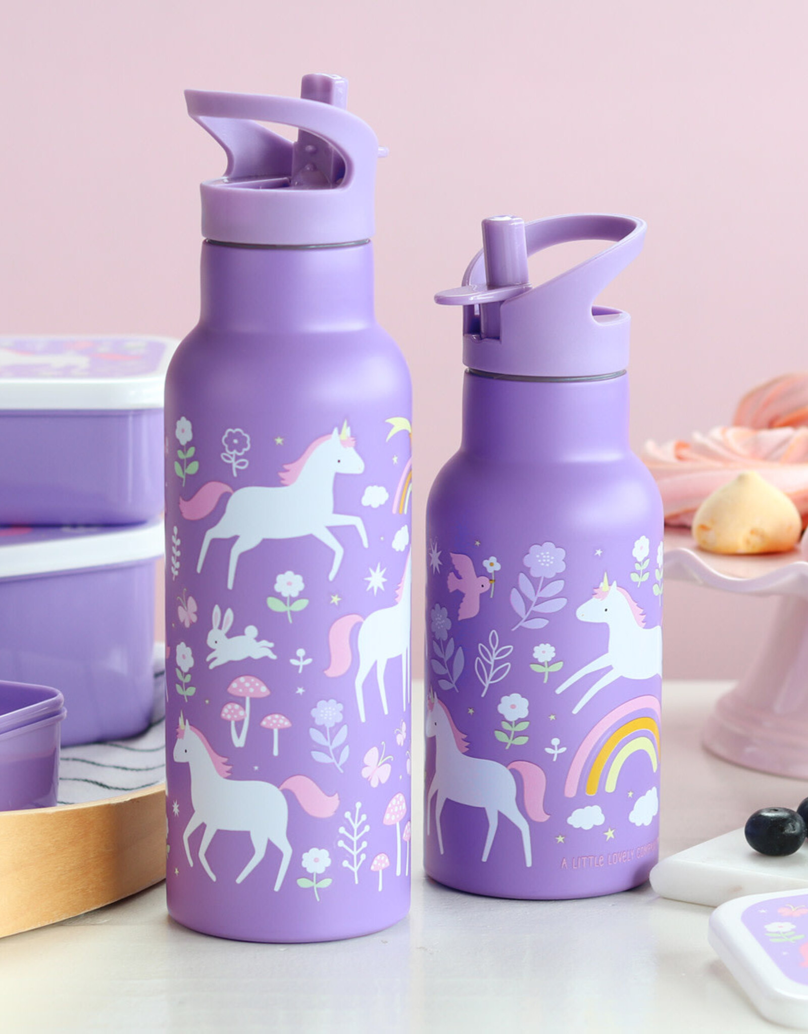 A Little Lovely Company Drinkfles RVS Unicorn Dreams XL