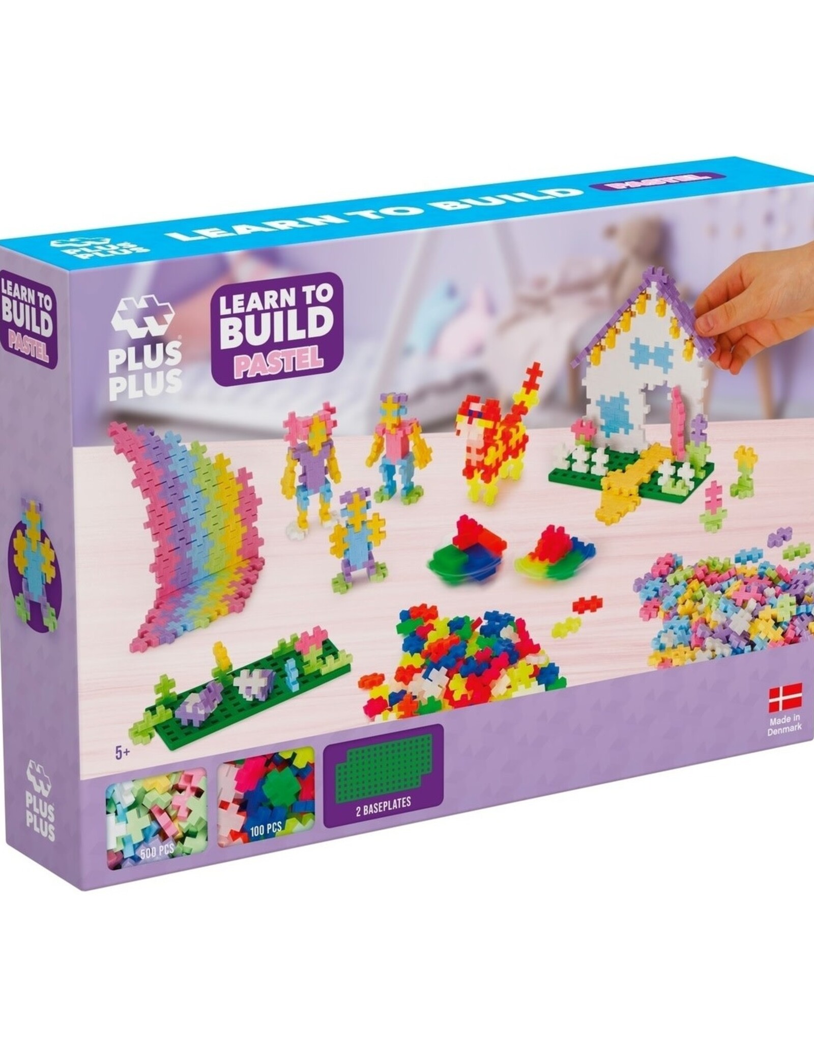 Plus-Plus Basisdoos Learn to Build pastel 600st.