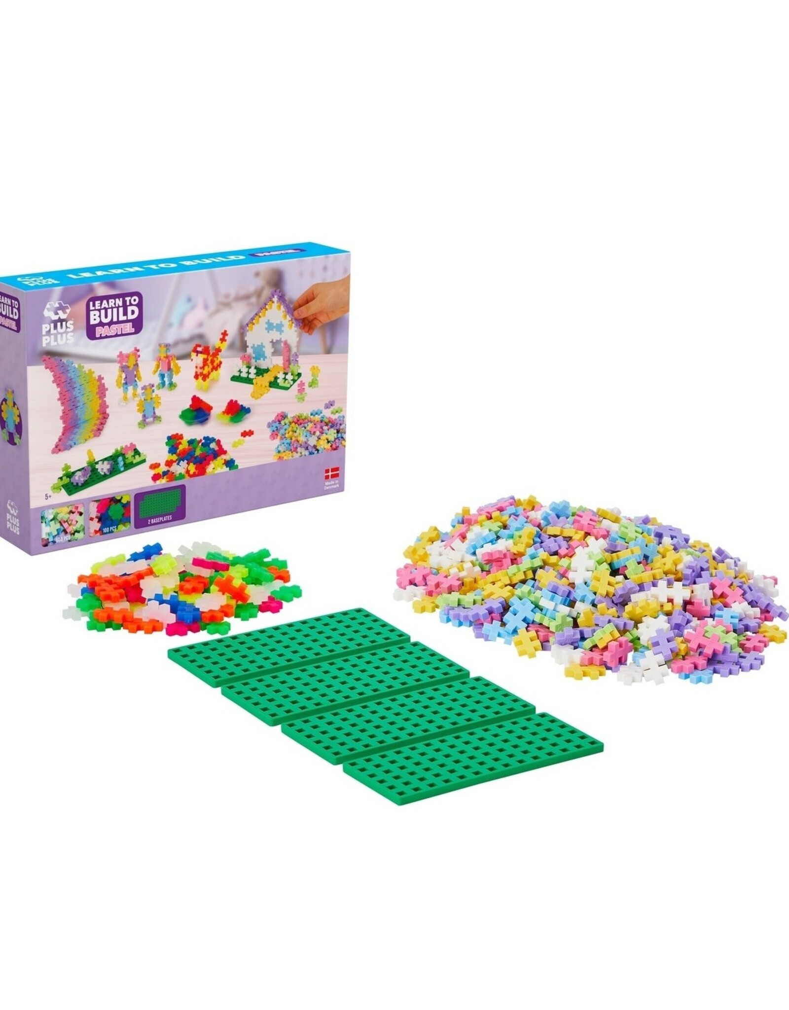 Plus-Plus Basisdoos Learn to Build pastel 600st.