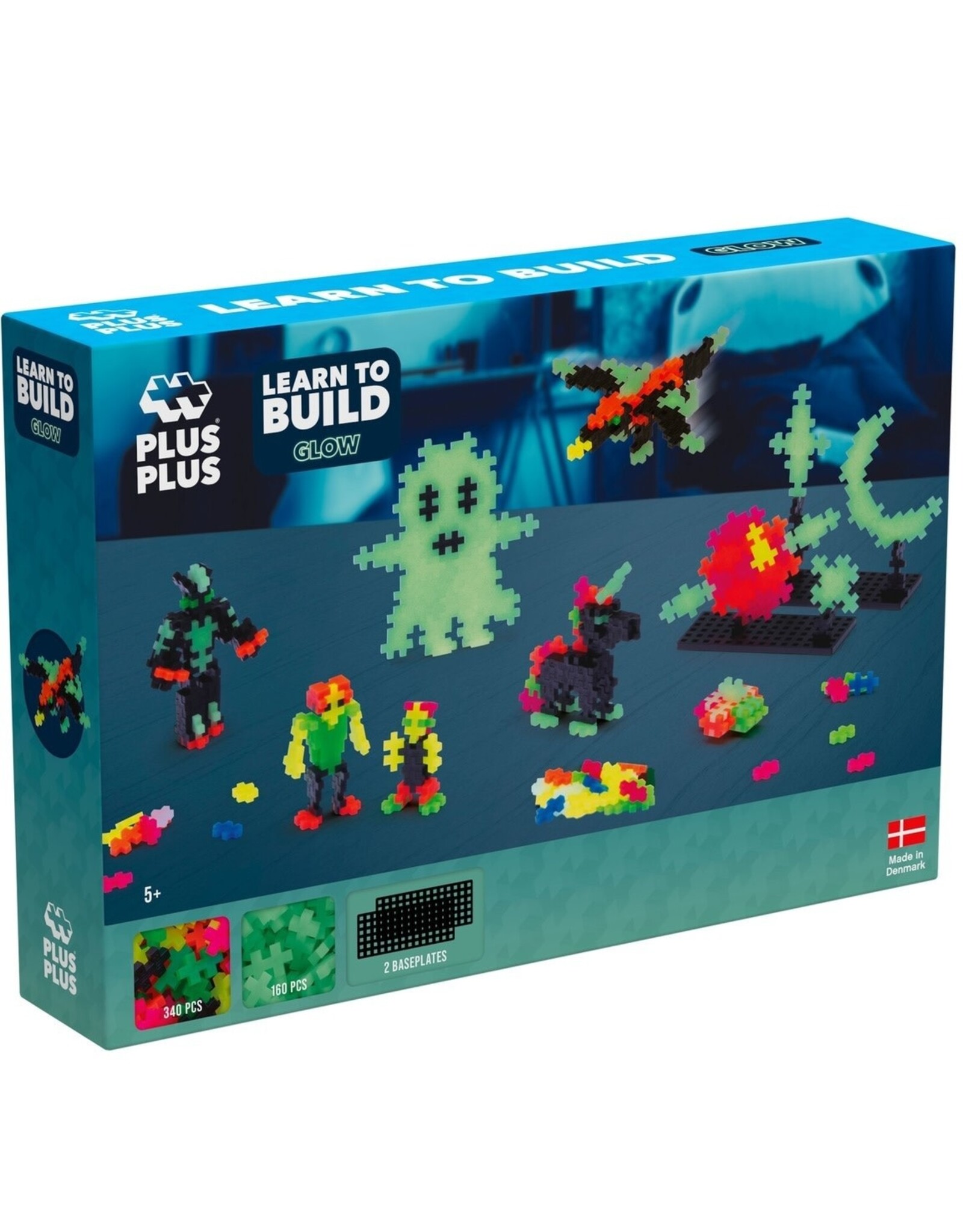 Plus-Plus Basisdoos Learn to Build glow 500st.
