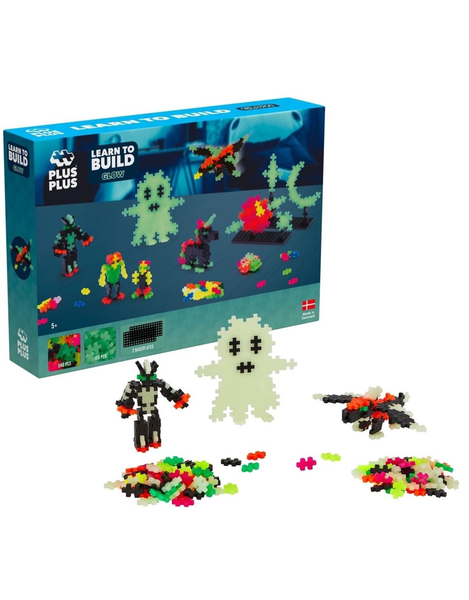 Plus-Plus Basisdoos Learn to Build glow 500st.