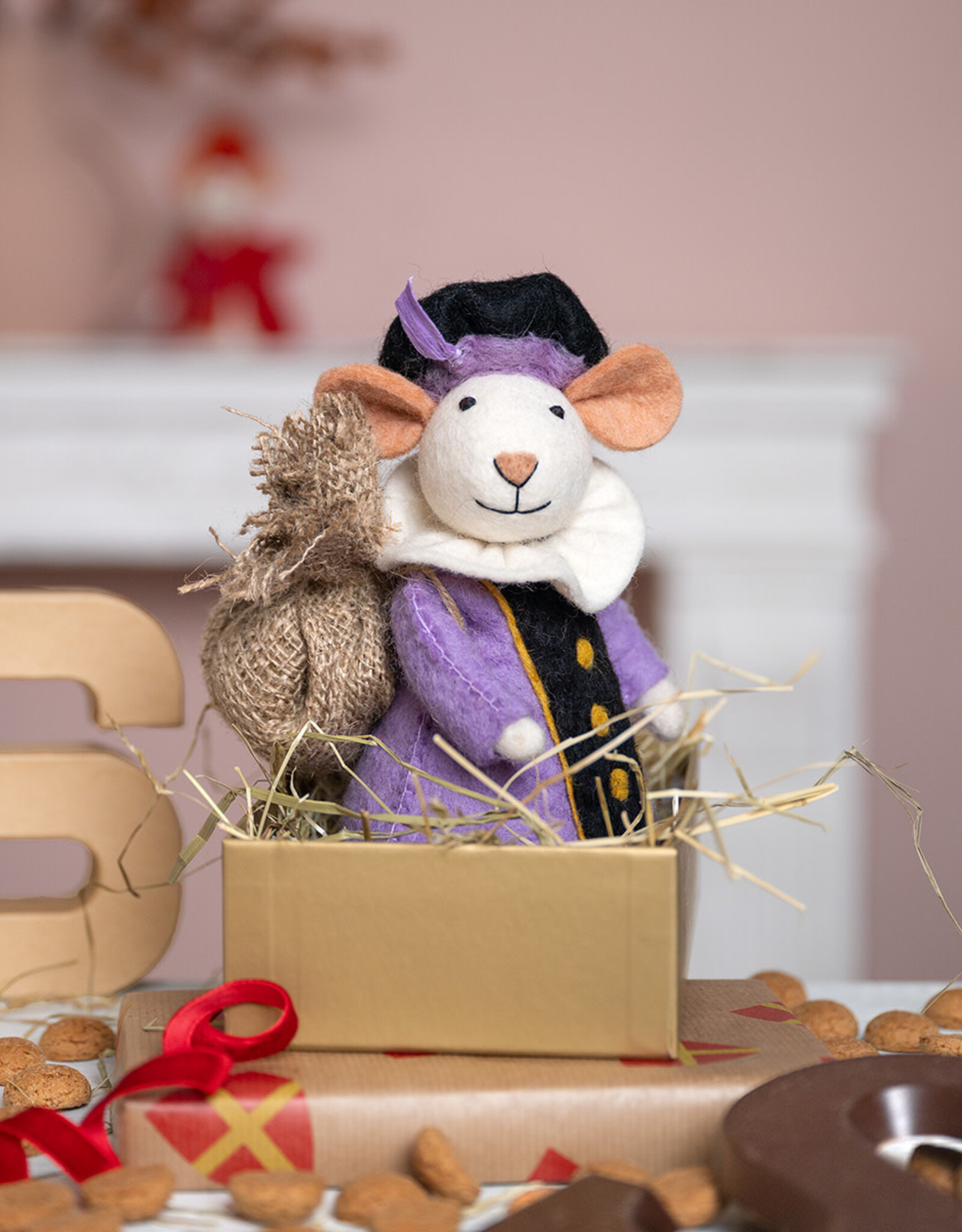 Sjaal met Verhaal Muis Pietermuis Lila