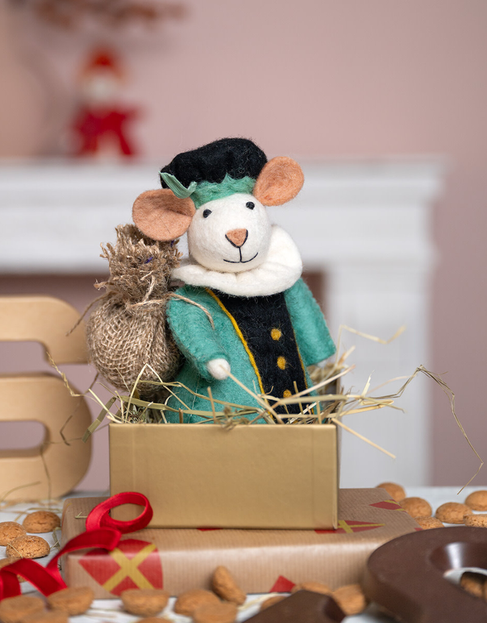 Sjaal met Verhaal Muis Pietermuis Turquoise