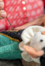 Sjaal met Verhaal Muis Pietermuis Turquoise
