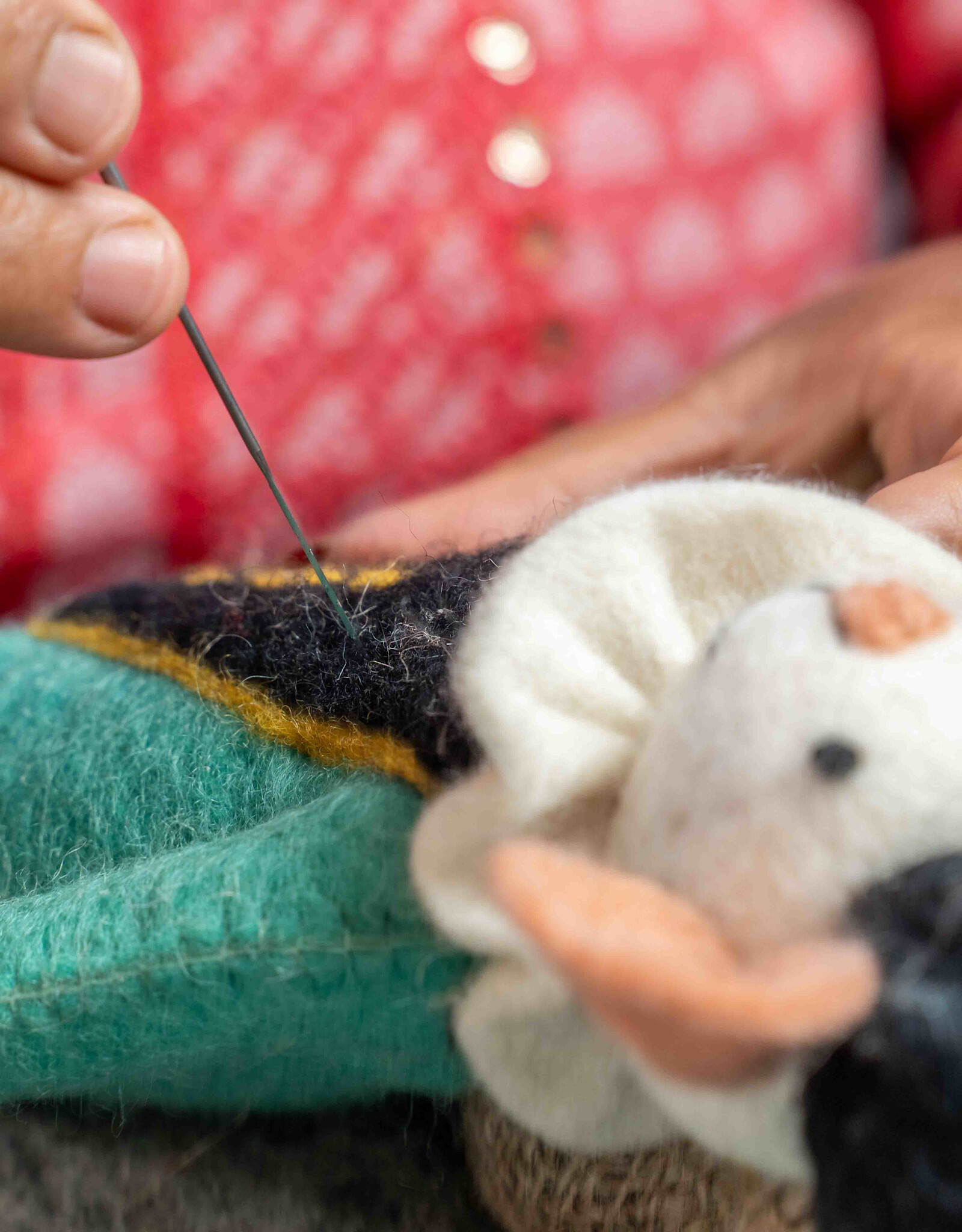 Sjaal met Verhaal Muis Pietermuis Turquoise
