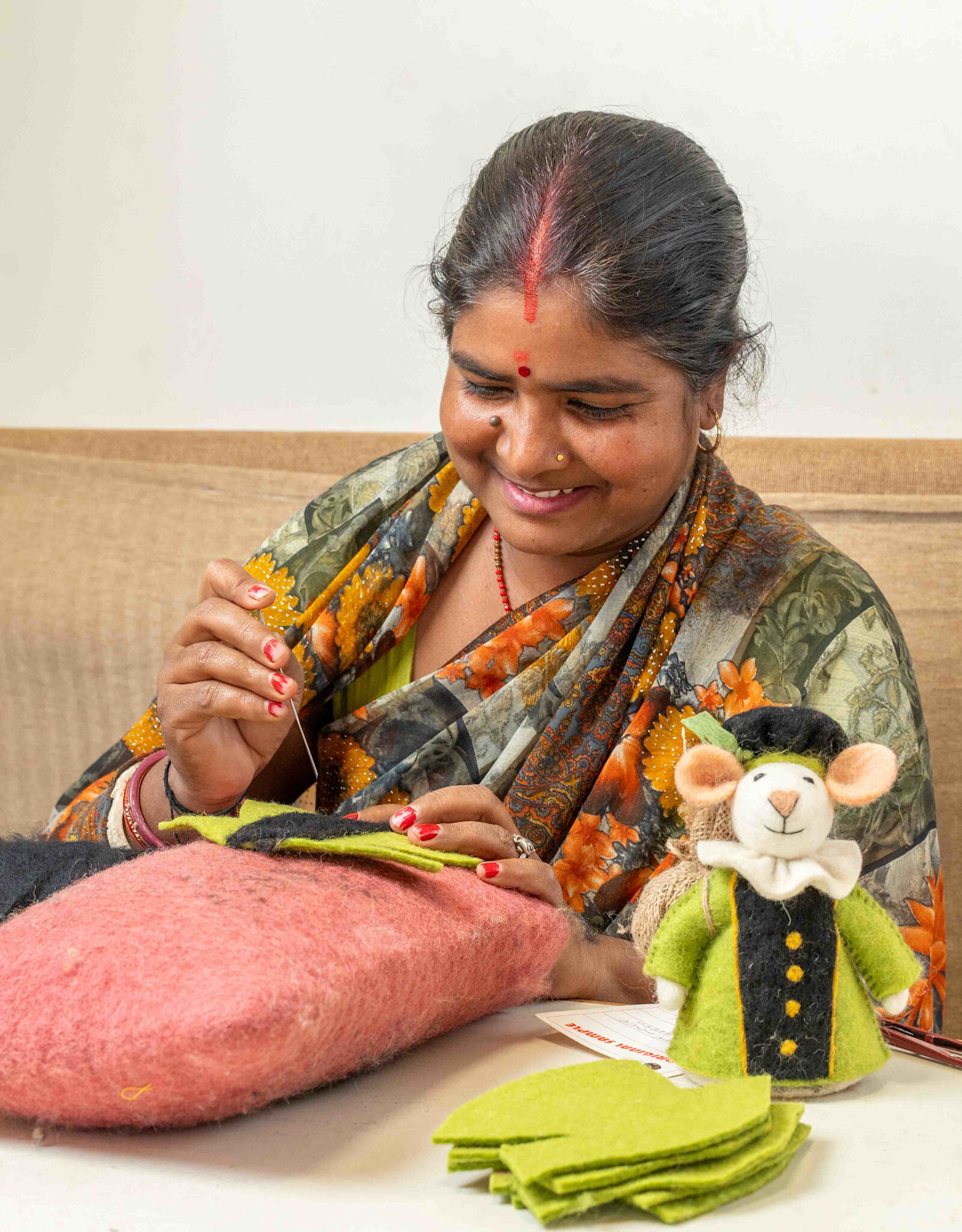 Sjaal met Verhaal Muis Pietermuis Groen