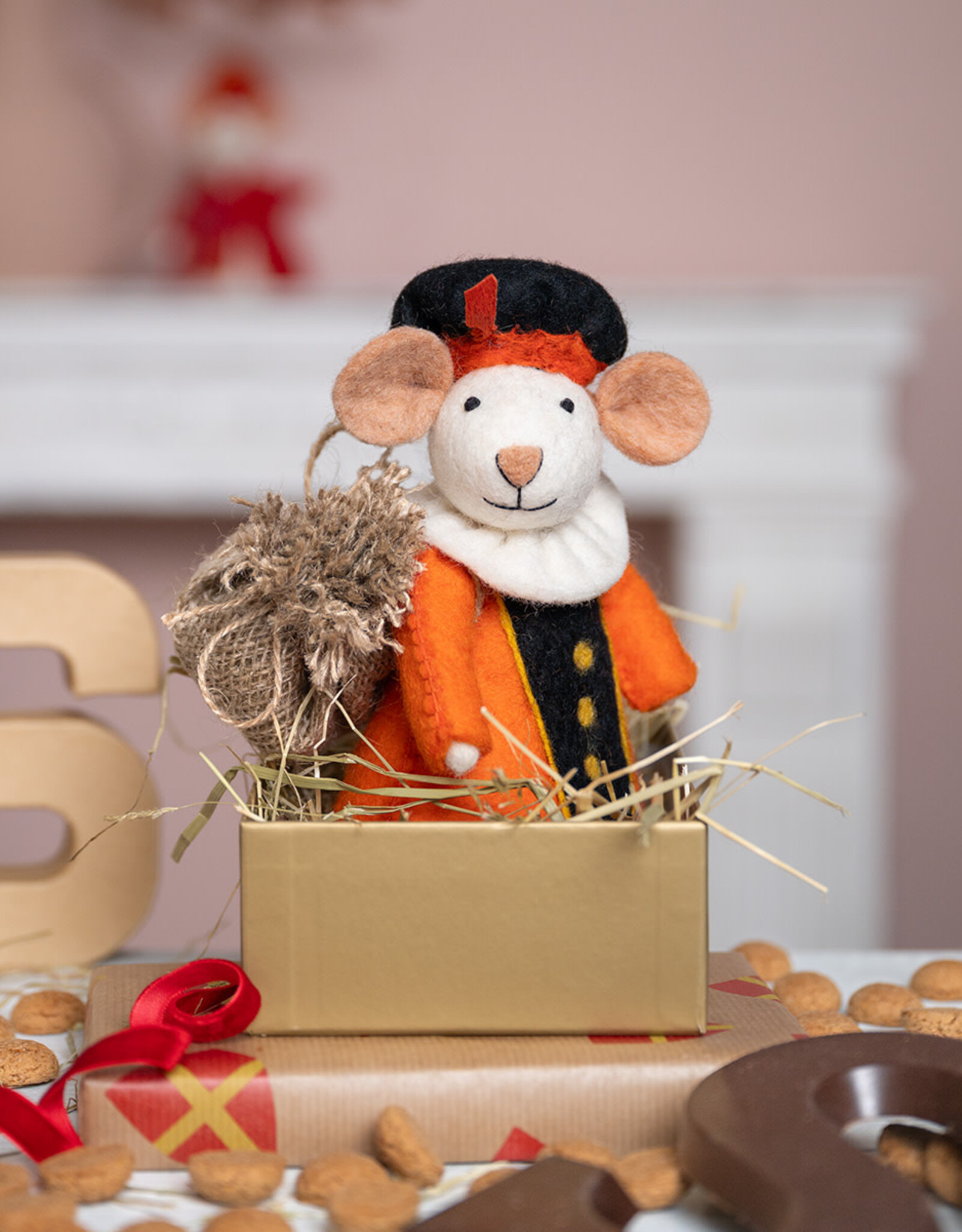 Sjaal met Verhaal Muis Pietermuis Oranje