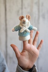 Sjaal met Verhaal Vingerpopje Muis IJsblauw
